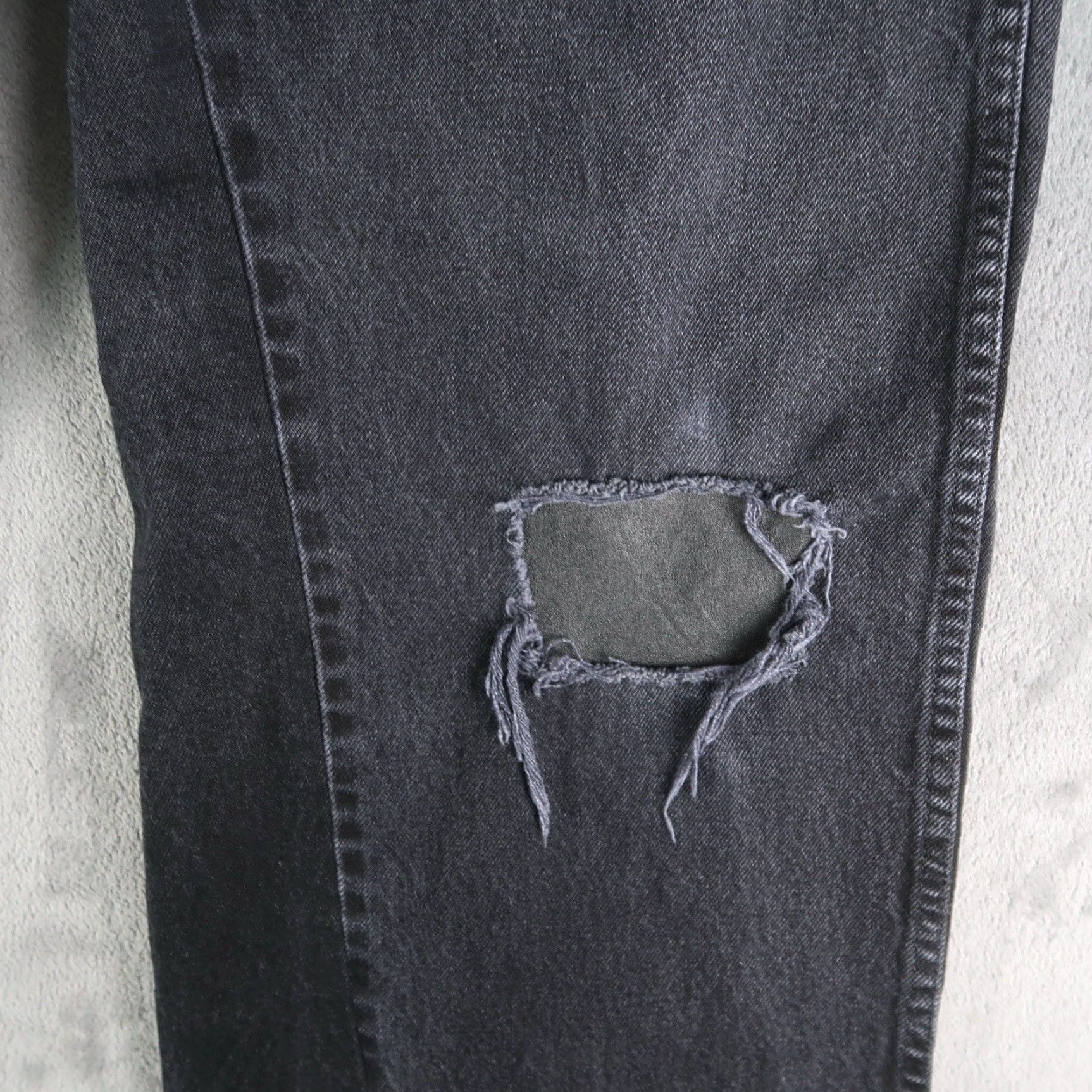 J Brand VINTAGE Heart Force Brand Cargo Jeans Unisex Adults Wide-Leg 35 Black Camouflage Distressed Upcycled Size US 35 - 7 Thumbnail