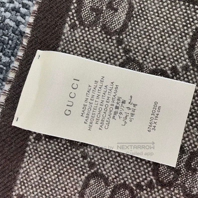 Gucci Gucci Double G jacquard tassel knitted double-sided scarf Size ONE SIZE - 4 Thumbnail