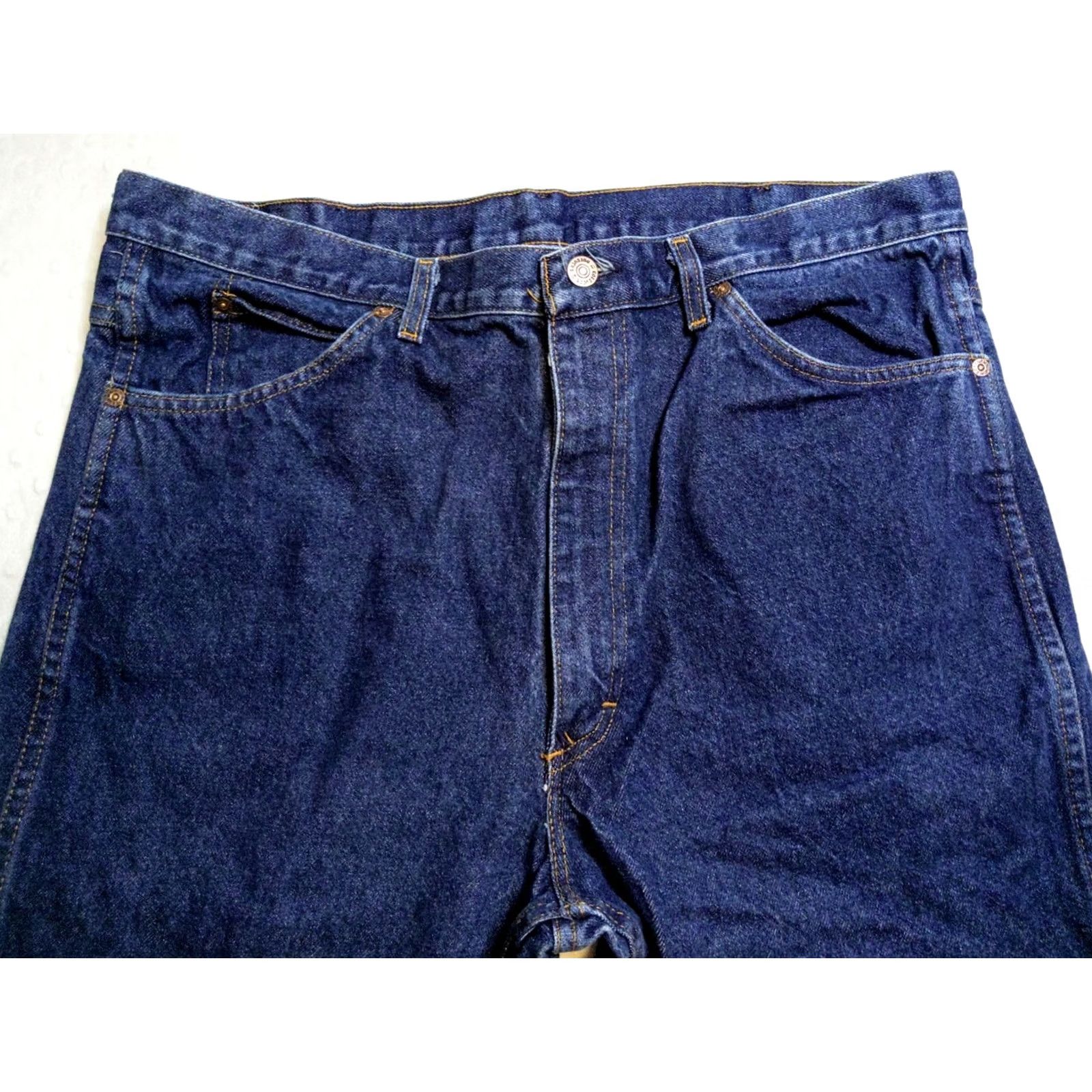 Sears VINTAGE Roebuck & Co. Sears Jeans Mens 40x30 Blue Denim 5-Pocket Bootcut High Rise Regular Fit 80s 70s USA Southwestern Western Workwear Size US 40 / EU 56 - 2 Thumbnail
