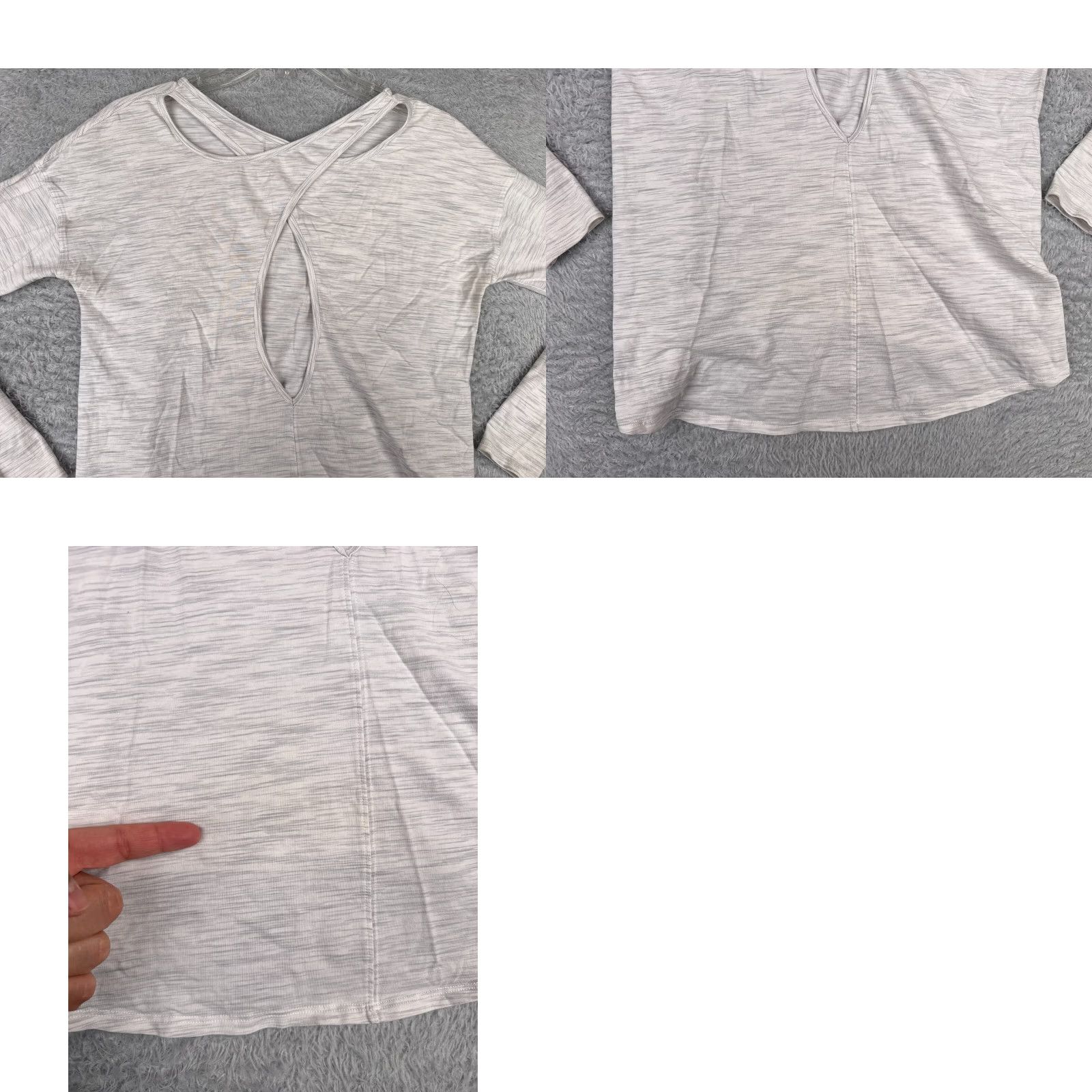 Lululemon Lululemon Shirt Women 8 Gray Heather Back Into It Long Sleeve READ W3BIOS Size M / US 6-8 / IT 42-44 - 10 Thumbnail