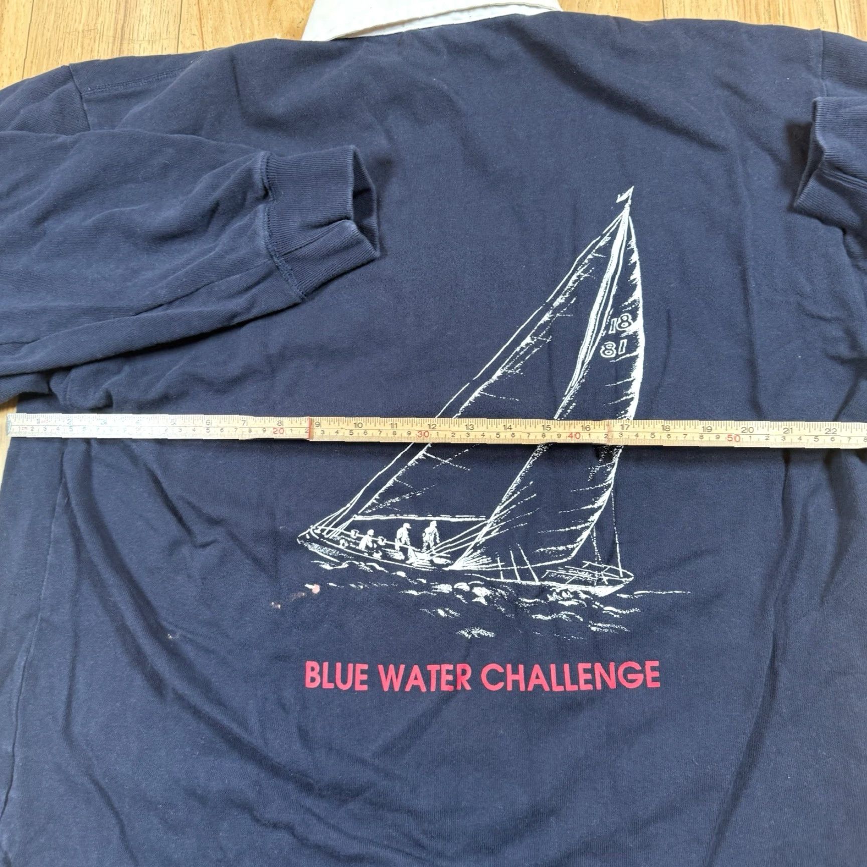 Nautica VTG Nautica Rugby Shirt Mens XL Long Sleeve Blue Water Challenge Stitch Polo Size US XL / EU 56 / 4 - 7 Thumbnail