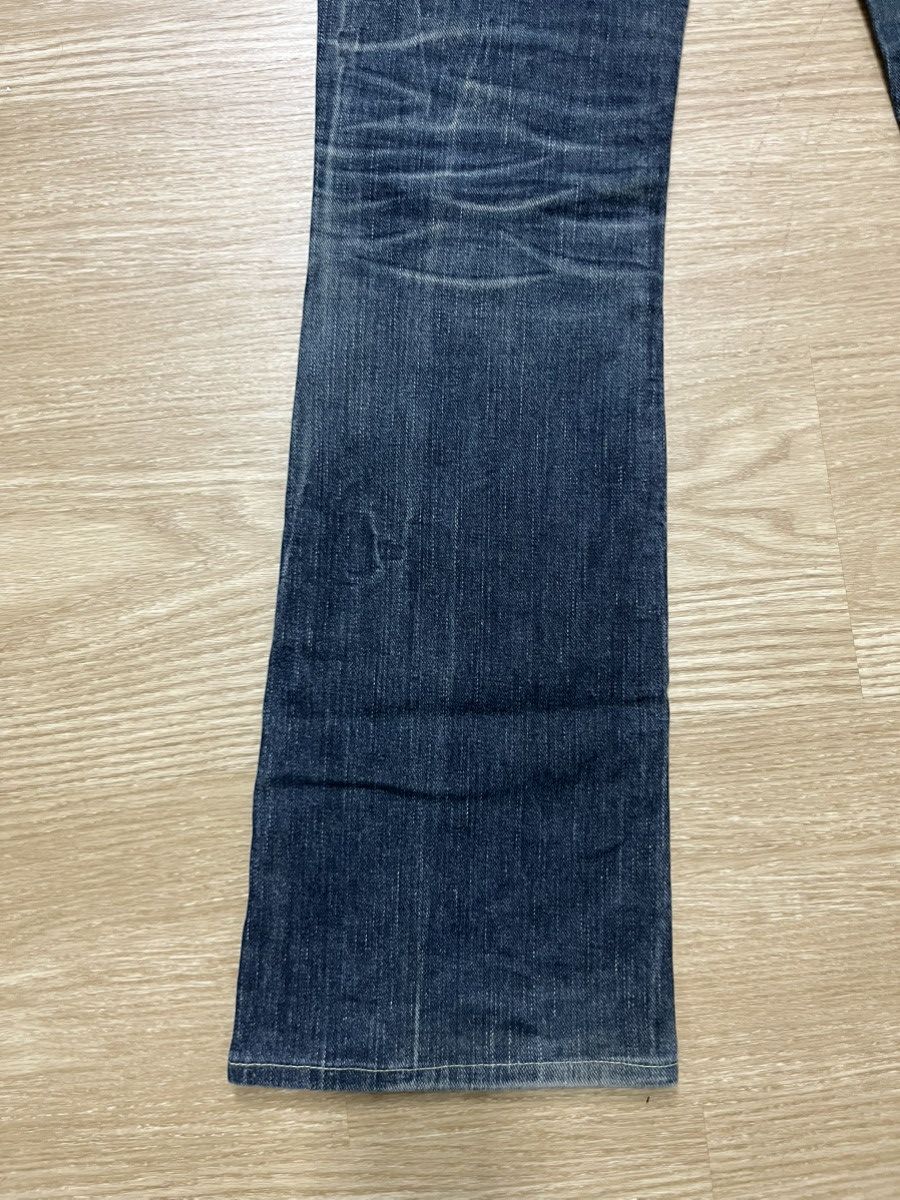 Tornado Mart MIDAS Distressed Faded Dark Blue Flare Jeans Size US 28 / EU 44 - 14 Thumbnail