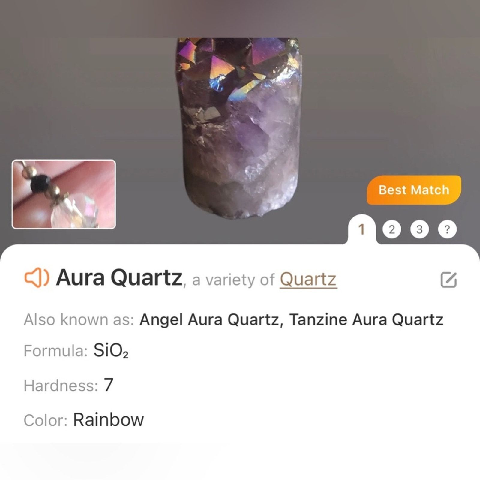Handmade Handcrafted aura quartz crystal pendant on chain necklace Size ONE SIZE - 11 Thumbnail