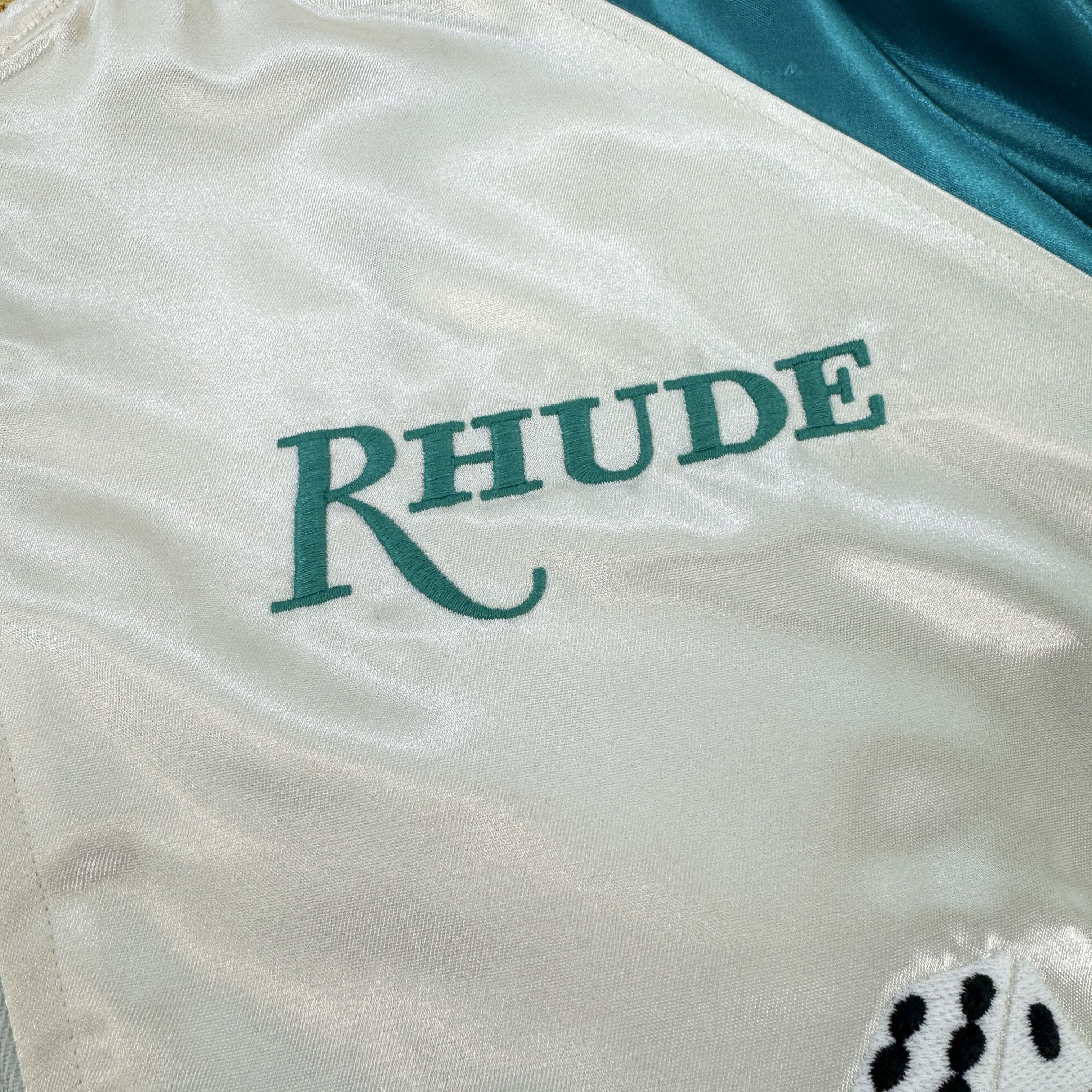 Rhude Rhude Smoking Bomber Jacket In White & Multi RRP £1620 Size US S / EU 44-46 / 1 - 3 Thumbnail