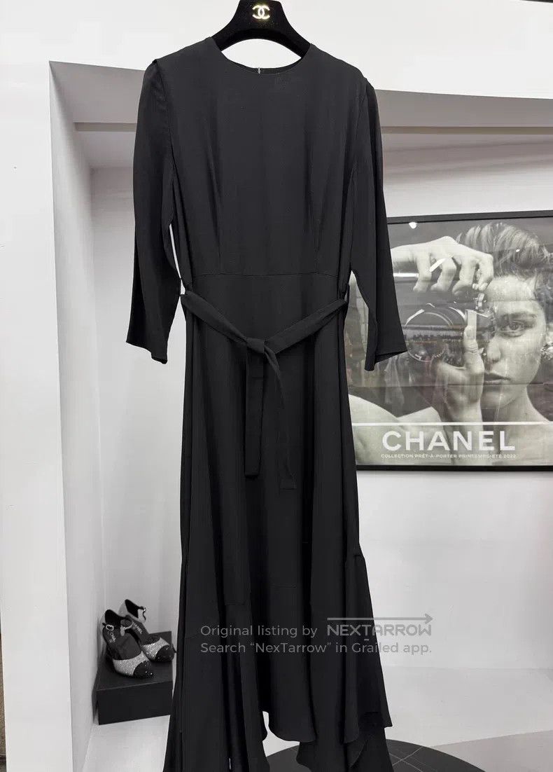 Hermes Hermes Black tie-waist long skirt Size XS / US 0-2 / IT 36-38 - 1 Thumbnail