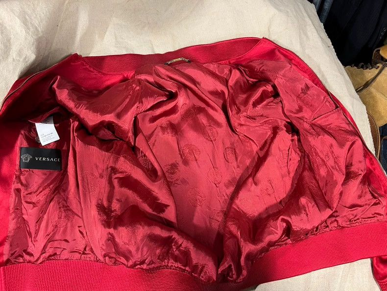 Versace Versace Red satin jacket Size L / US 10 / IT 46 - 4 Thumbnail