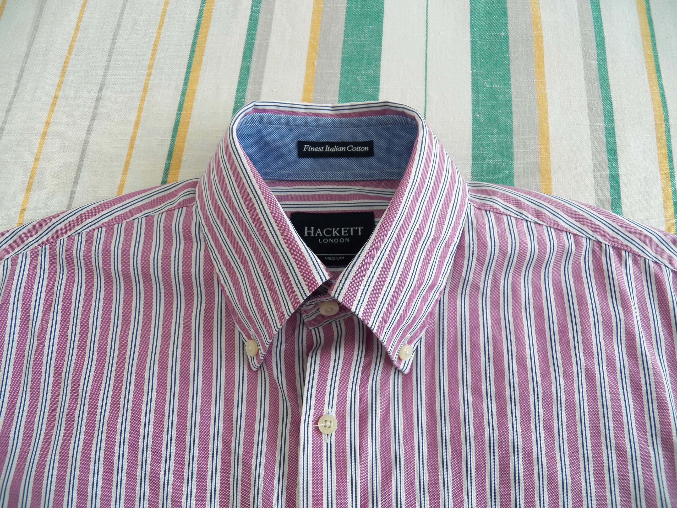 Hackett Hackett Mens Shirt Size M stripe albini italian cotton Size US M / EU 48-50 / 2 - 2 Thumbnail