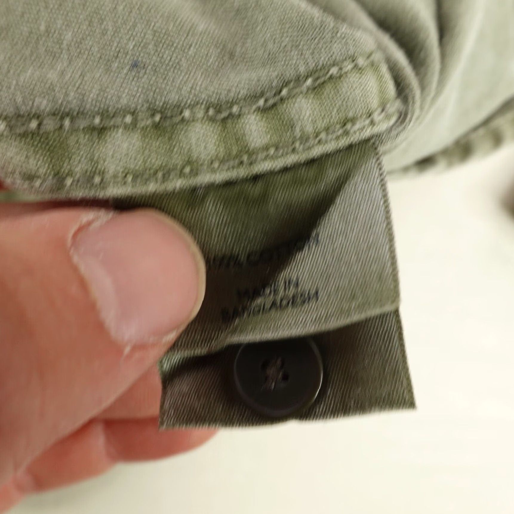 Levi's VINTAGE Levi's Button-Up Shirt Mens Medium Green Twill Long Sleeve Work Utility Outdoor Size US M / EU 48-50 / 2 - 6 Thumbnail