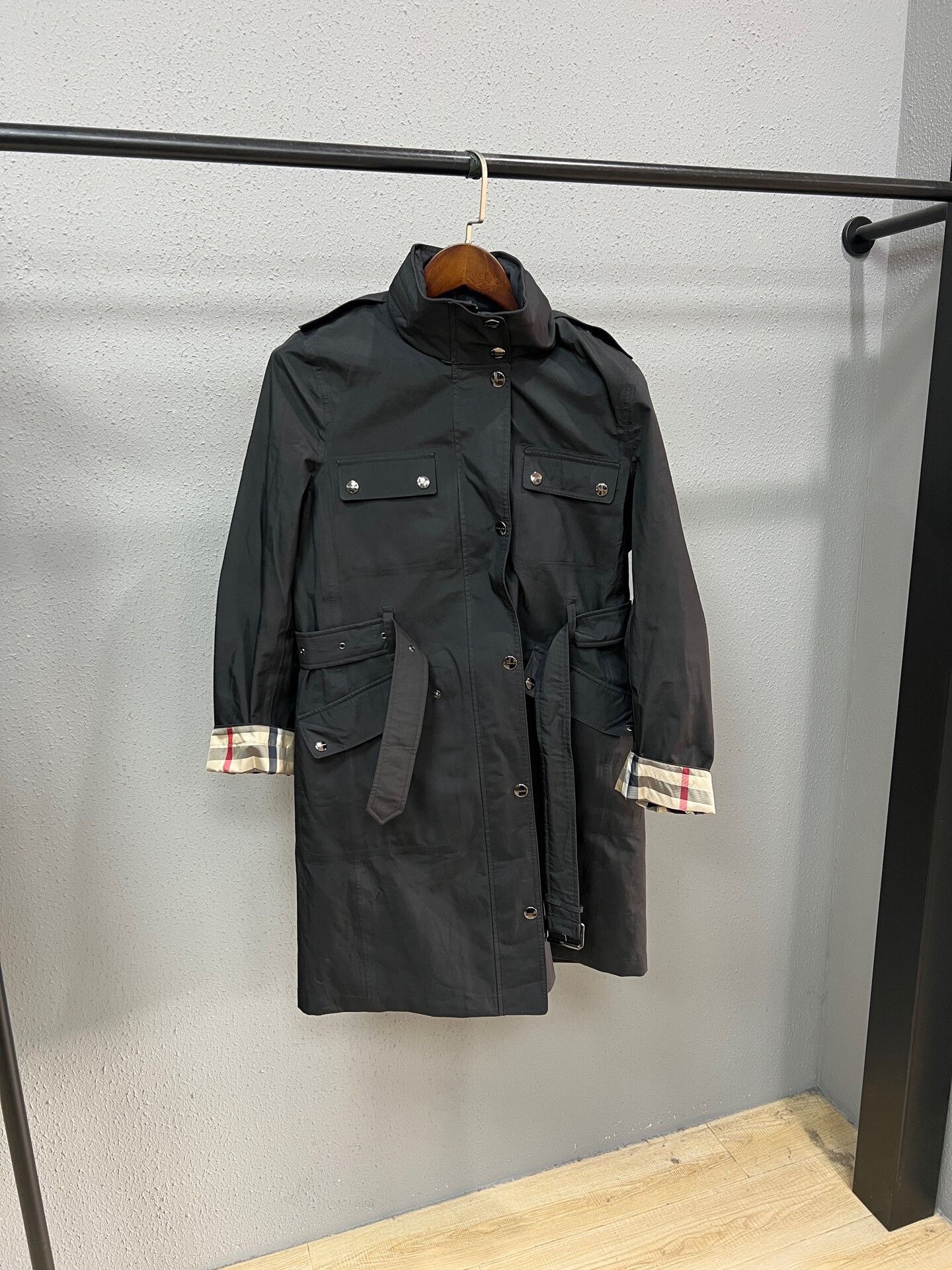Burberry Burberry Check Cotton Trench Coat Size US M / EU 48-50 / 2 - 1 Thumbnail