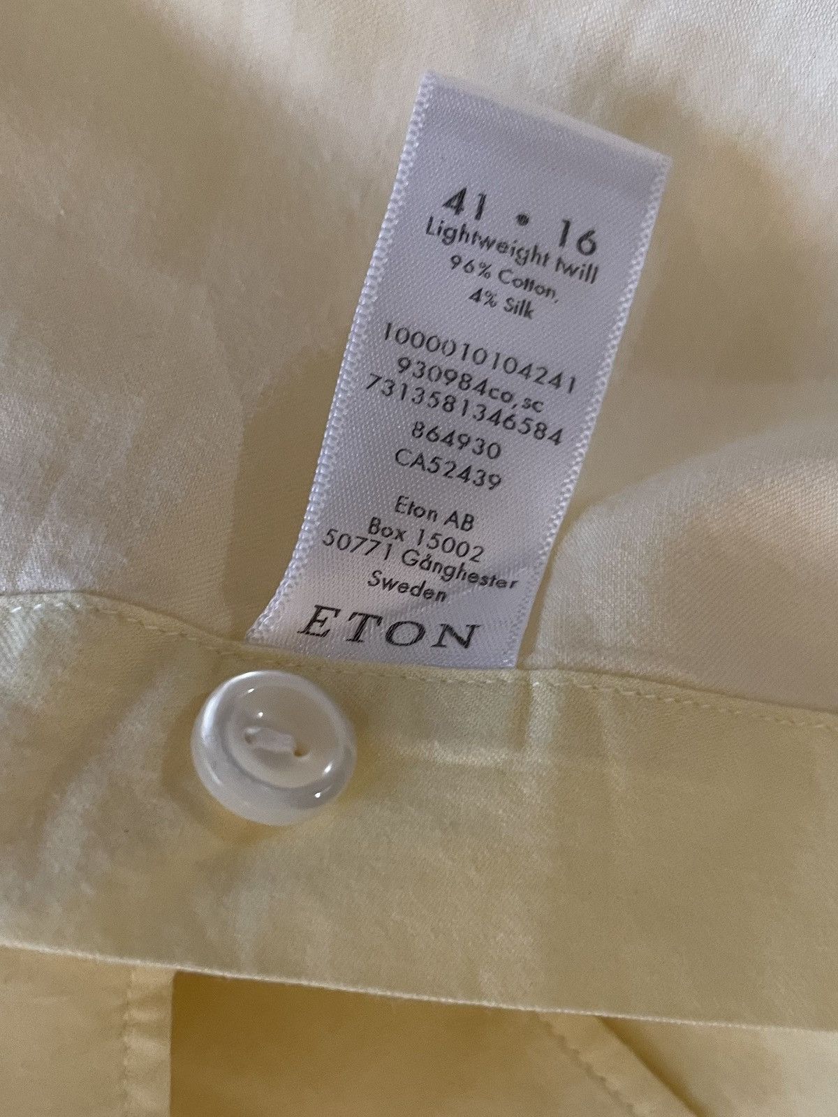 Eton Cotton-Silk Lightweight Twill Shirt Size US L / EU 52-54 / 3 - 5 Thumbnail