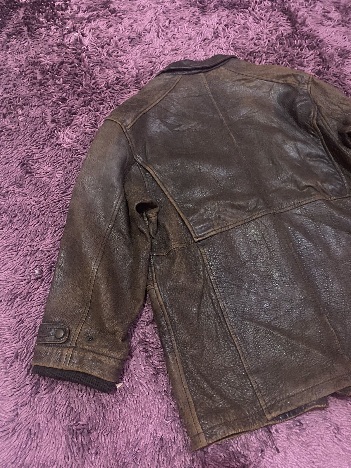 Japanese Brand × Vintage Vintage BA-TSU JAPAN Leather Parka Jacket Size US M / EU 48-50 / 2 - 7 Thumbnail