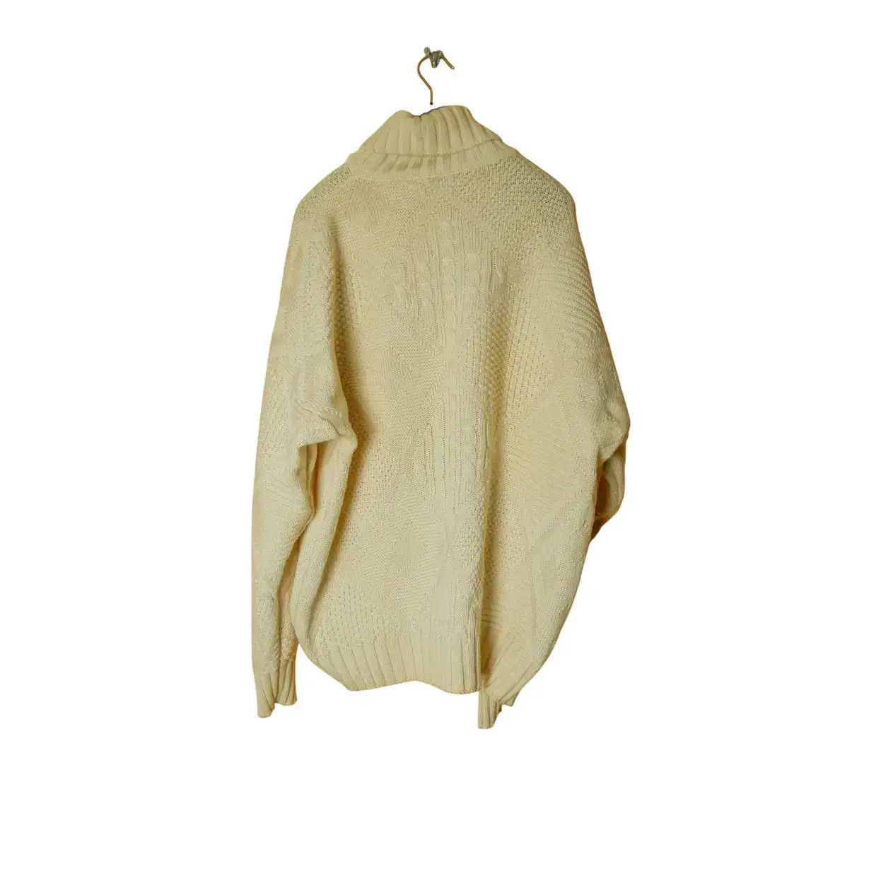 Versace V2 by Versace cream aran cable knit sweater Size US XL / EU 56 / 4 - 2 Thumbnail