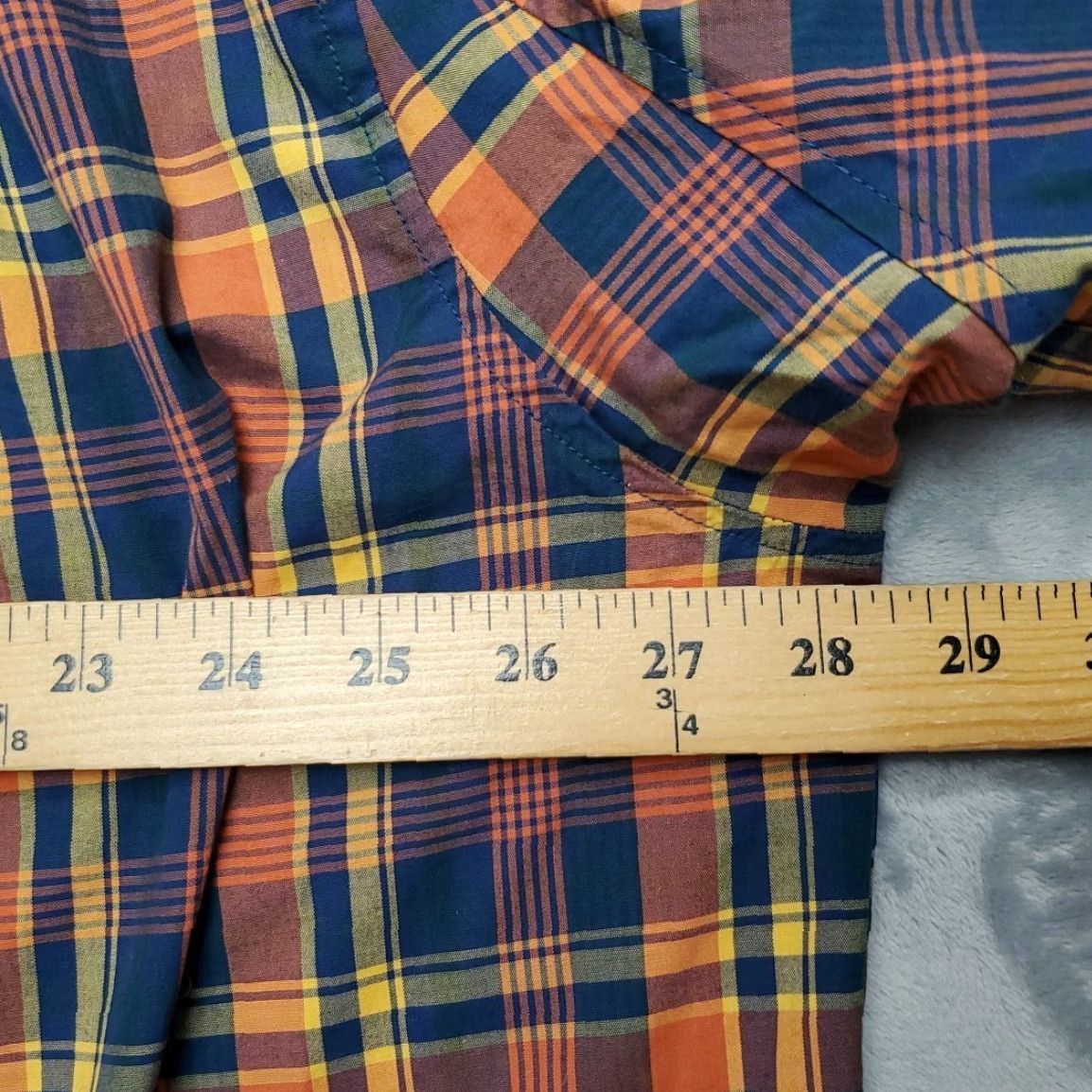 Duluth Trading Company Duluth Trading Shirt Mens XXL Orange Plaid Untucked Slight Stretch Short Sleeve Button-Up Casual Mens Size US XXL / EU 58 / 5 - 8 Thumbnail