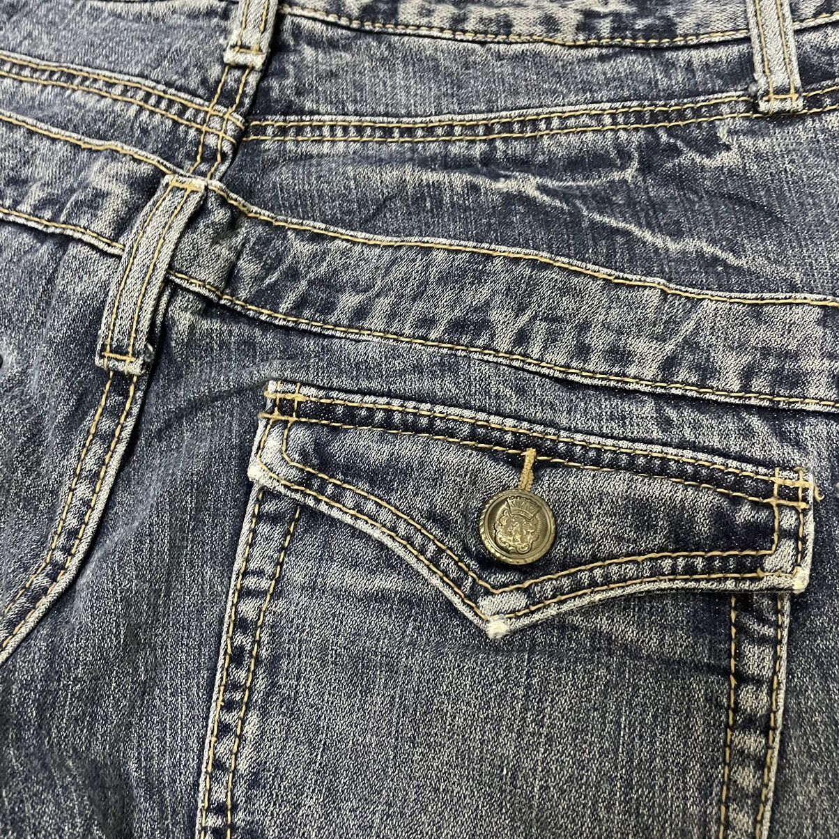 20471120 × Beauty Beast × Japanese Brand 🇯🇵☠️ DAILY TOPICS DOUBLE WAIST SKULL DENIM PANTS Size US 30 / EU 46 - 10 Thumbnail