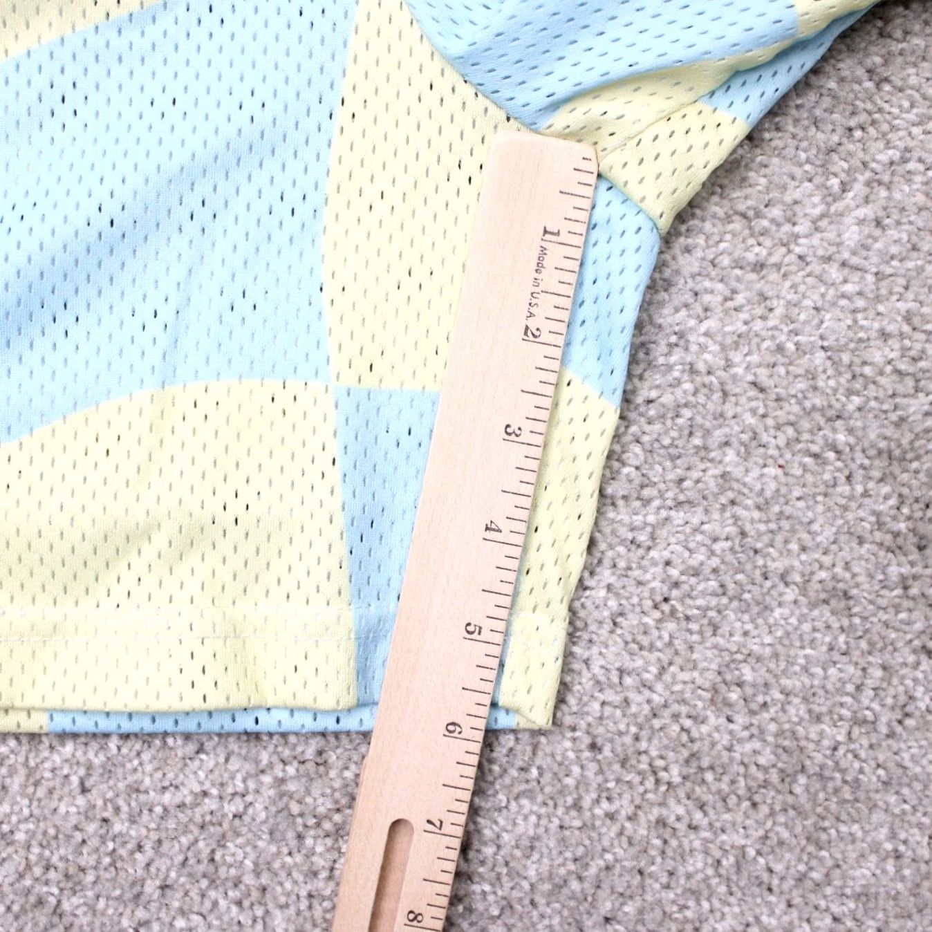 Eric Emanuel Eric Emanuel EE Shorts Men Large Blue/Yellow Wavy Flag Drawstring Athletic Size US 33 - 4 Thumbnail