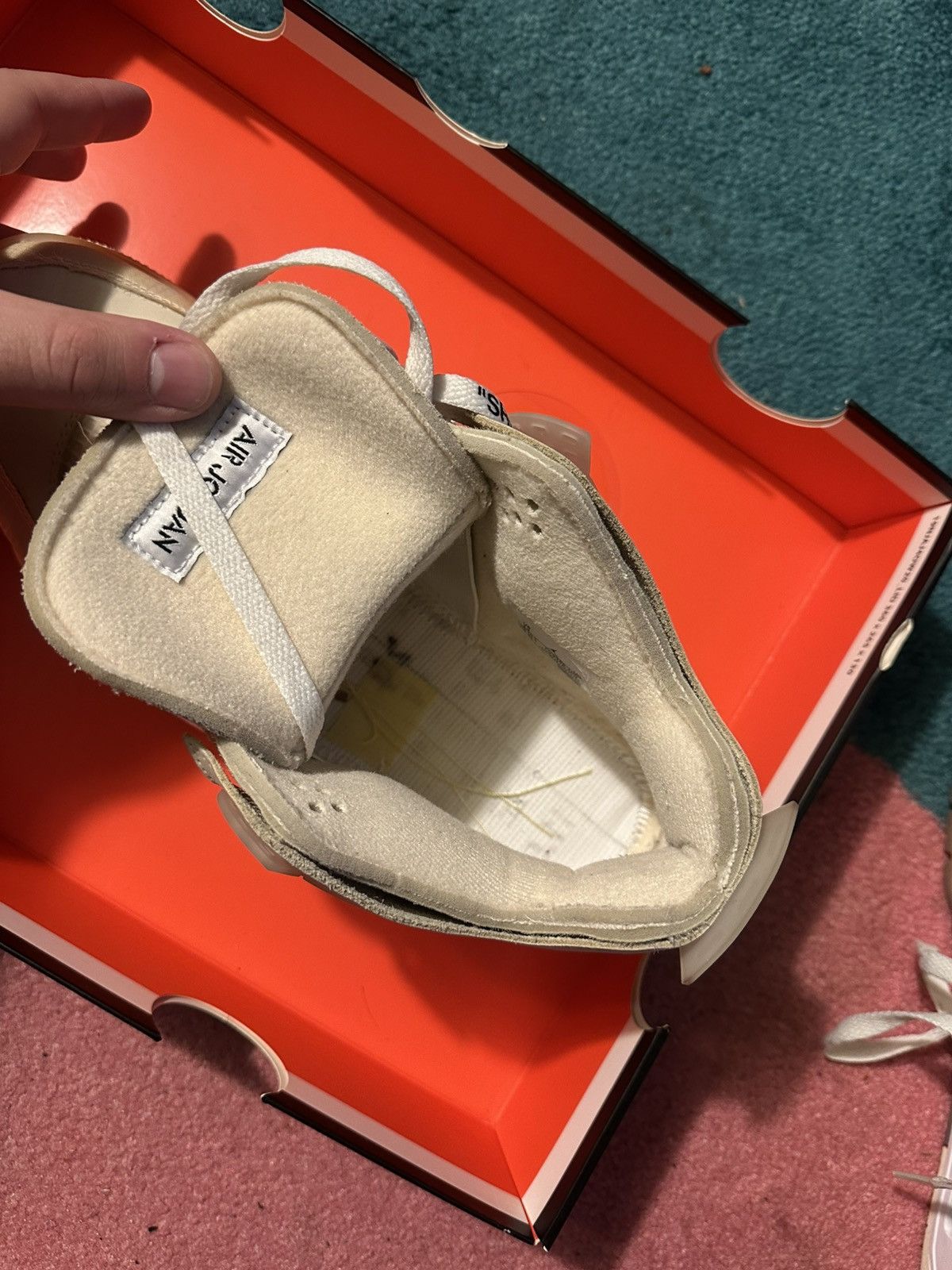 Jordan Brand × Off-White Off White x Air Jordan 4 Retro SP Sail Womens Size US 11.5 / EU 44-45 - 22 Thumbnail