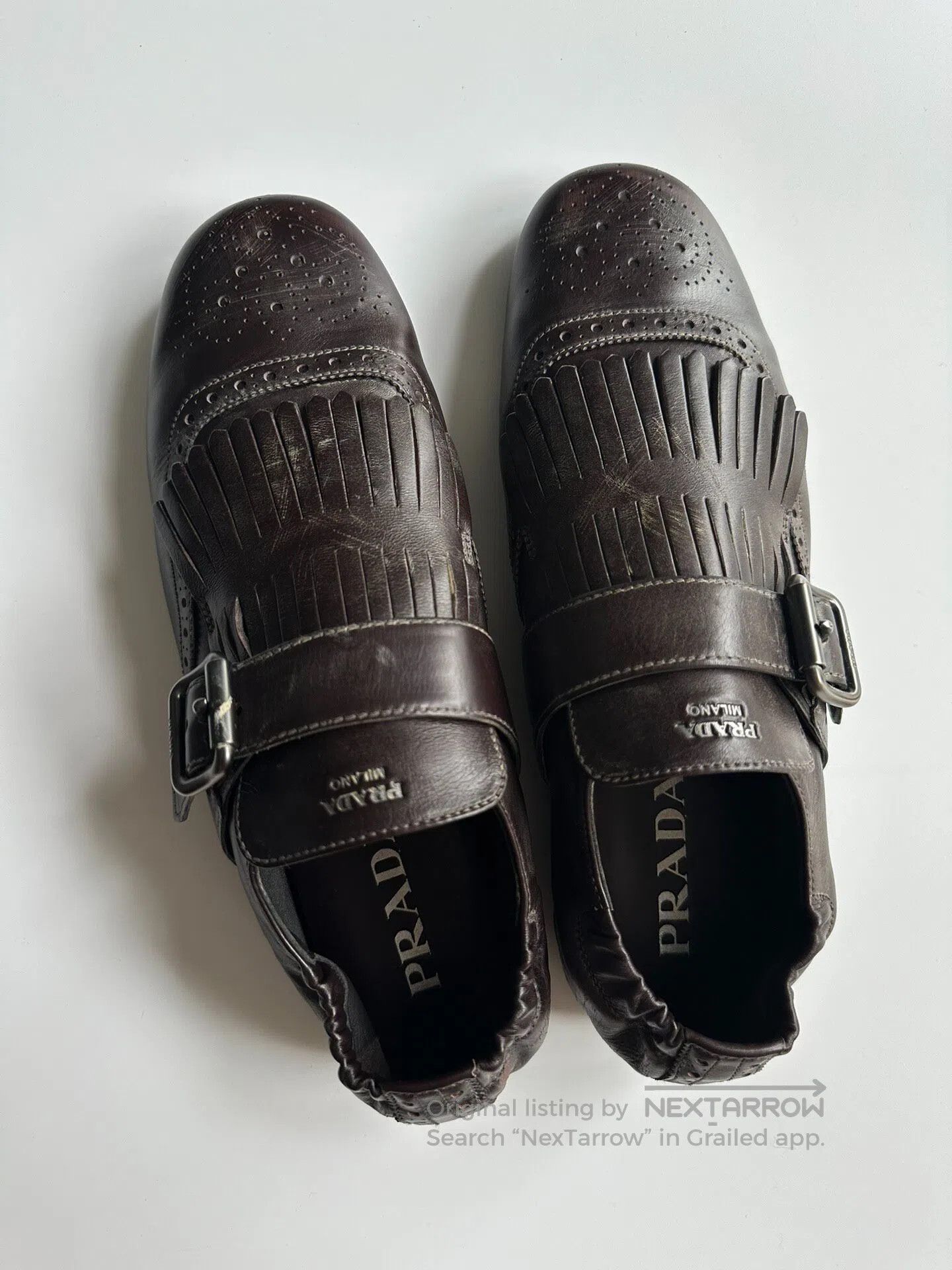 Prada Prada 25SS Fringe Munk Shoes – Thin-soled Leather Shoes| Size US 7.5 / EU 40-41 - 2 Thumbnail
