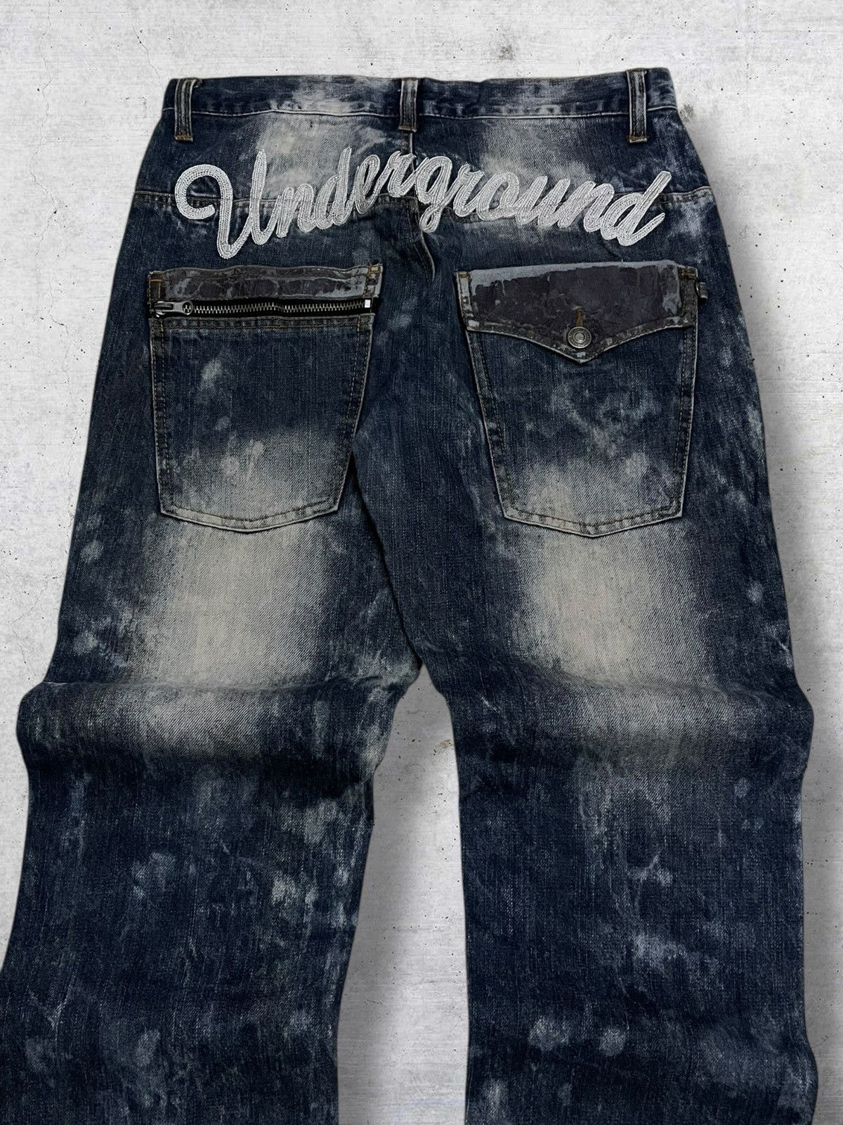 semanticdesign NYLAUS 1990S JAPAN DESIGNER UNDERGROUND DAICOCK PRINT DENIM Size US 29 - 5 Thumbnail