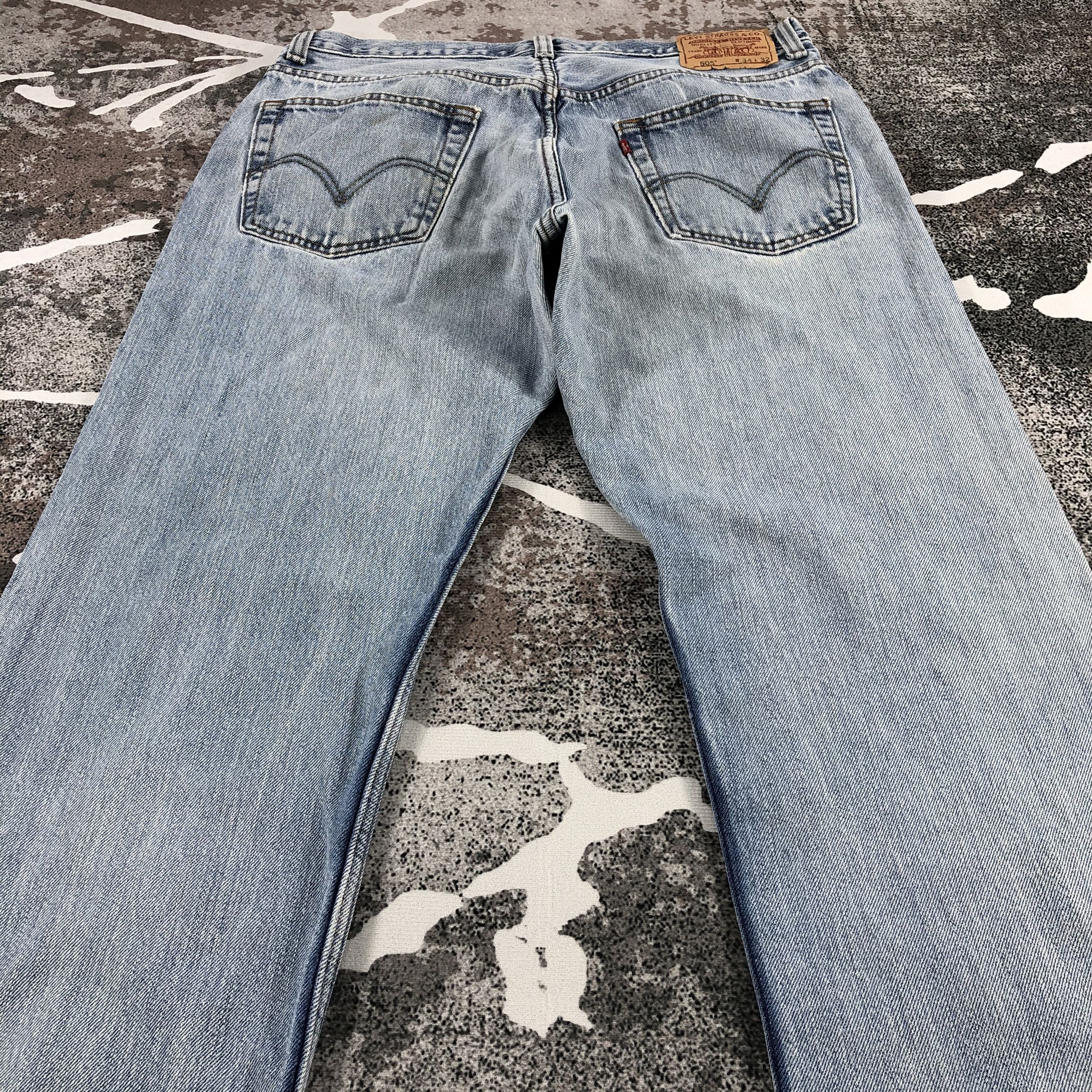 Levi's Vintage Levis 505 Jeans Stone Wash Denim KJ597 Size US 34 / EU 50 - 4 Thumbnail