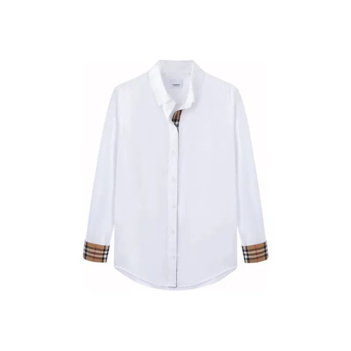 Burberry Burberry SS23 White Plaid Button-Up Shirt Size US M / EU 48-50 / 2 - 1 Thumbnail