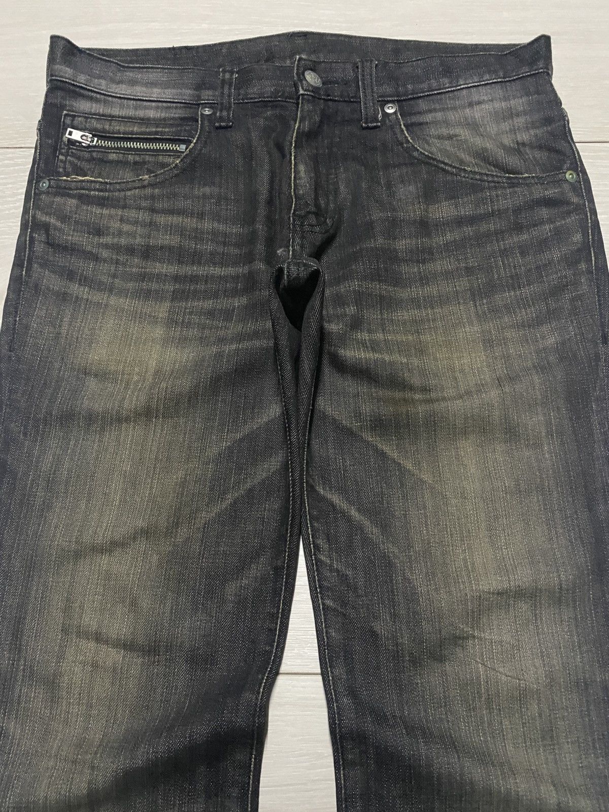 Japanese Brand Vintage Japanese Brand Black Denim Mud Wash Skinny Jeans Size US 32 / EU 48 - 3 Thumbnail