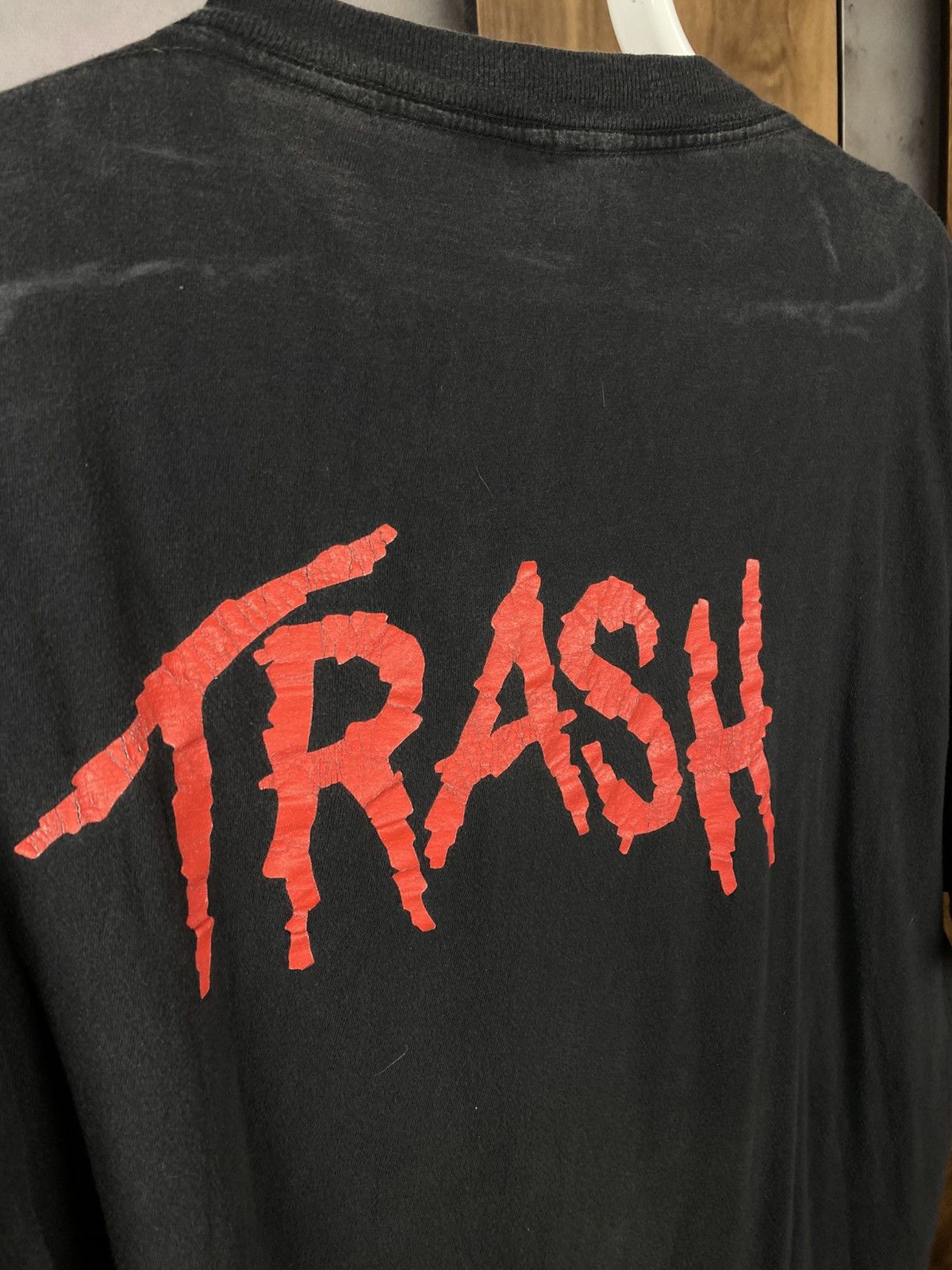 Band Tees 🎸Vintage 1989 T-Shirt Alice Cooper Trash VTG Rock Band Tee🎸 Size US XL / EU 56 / 4 - 4 Thumbnail