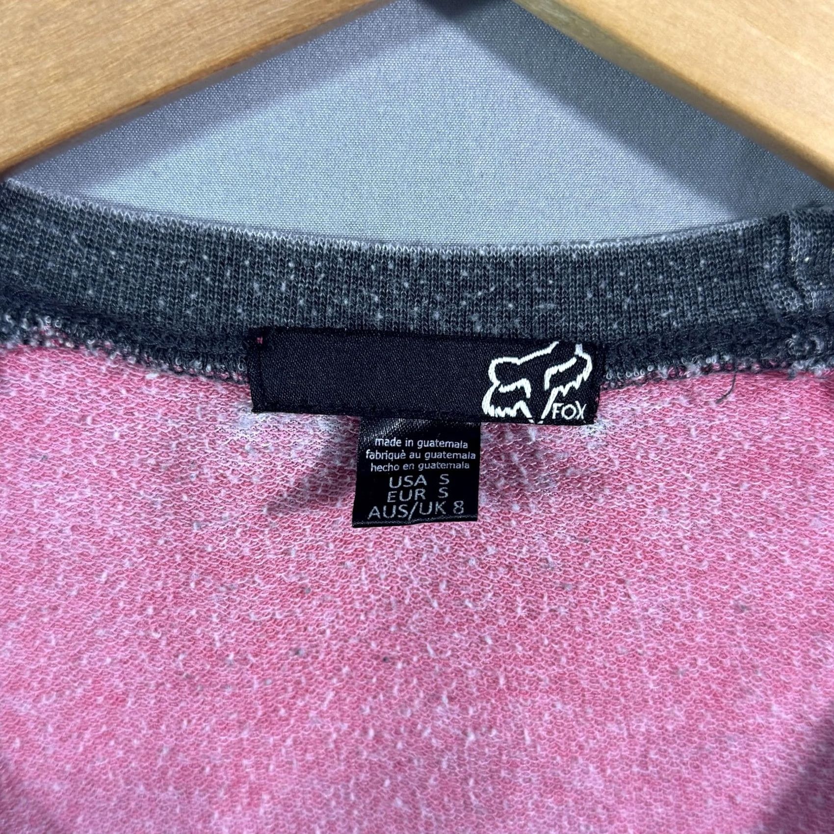 Fox Racing Fox Racing Sweater Womens Small Pink Gray 74 Crewneck Pullover Graphic Logo Moto Raglan Sleeve Knit Size S / US 4 / IT 40 - 4 Thumbnail