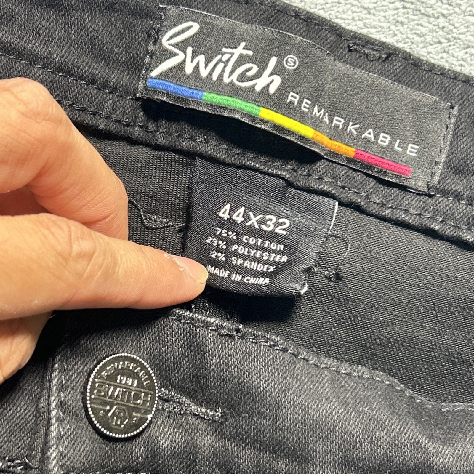 JNCO Relaxed Straight Leg Jeans Mens 44x32 Rips Loose Hamilton Size US 44 / EU 60 - 3 Thumbnail