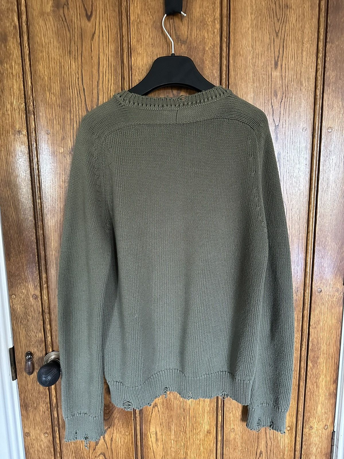 Saint Laurent Paris $990 Saint Laurent Green destroyed knit sweater Size US M / EU 48-50 / 2 - 16 Thumbnail