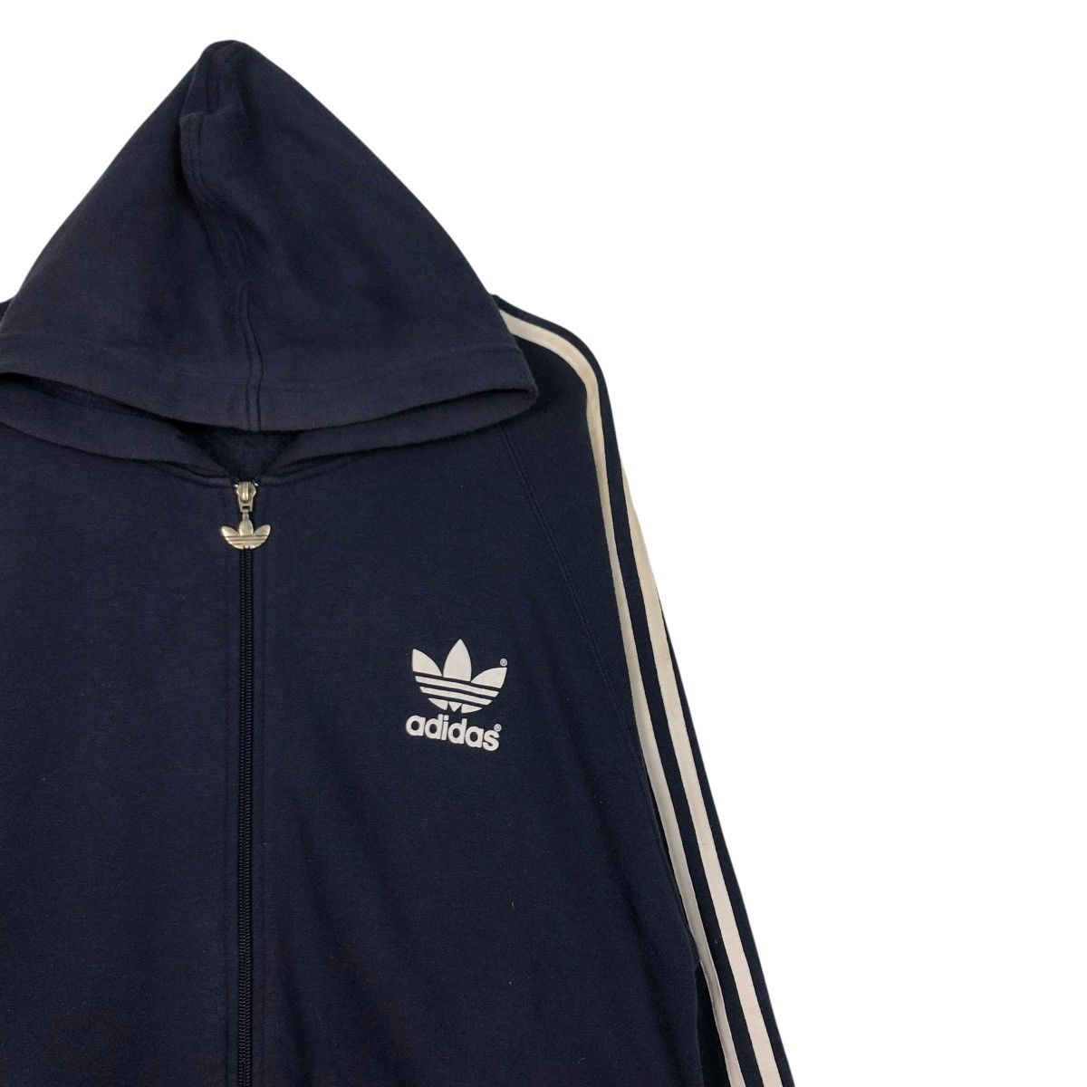 Adidas 🔥VINTAGE ZIPPER HOODIE JACKET ADIDAS BIG LOGO BACK HIT Size US L / EU 52-54 / 3 - 8 Thumbnail
