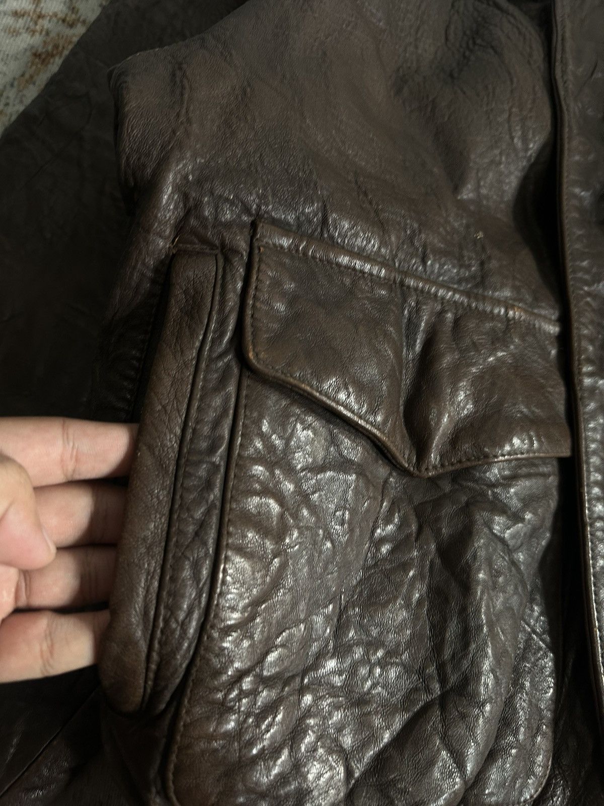 Vintage Leather Jacket Vintage Made in USA Size US XL / EU 56 / 4 - 4 Thumbnail