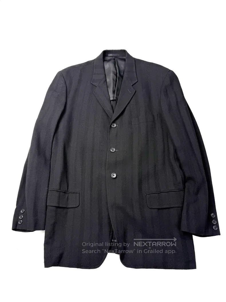 Yohji Yamamoto YOHJI YAMAMOTO Black striped blazer Size US M / EU 48-50 / 2 - 1 Thumbnail