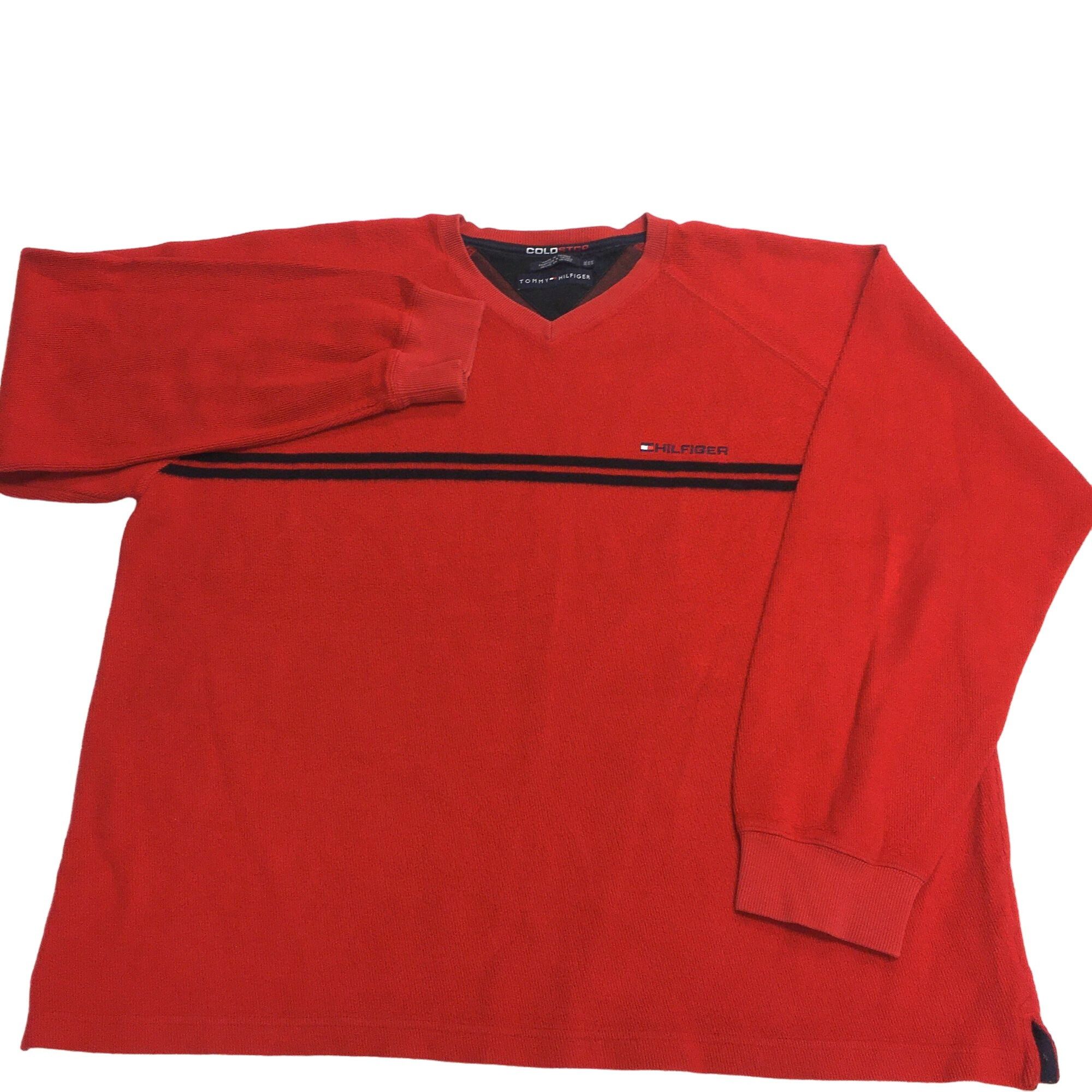 Tommy Hilfiger Vtg Tommy Hilfiger Ribbed Pullover V-Neck Streetwear Sweater Size US XXL / EU 58 / 5 - 3 Thumbnail