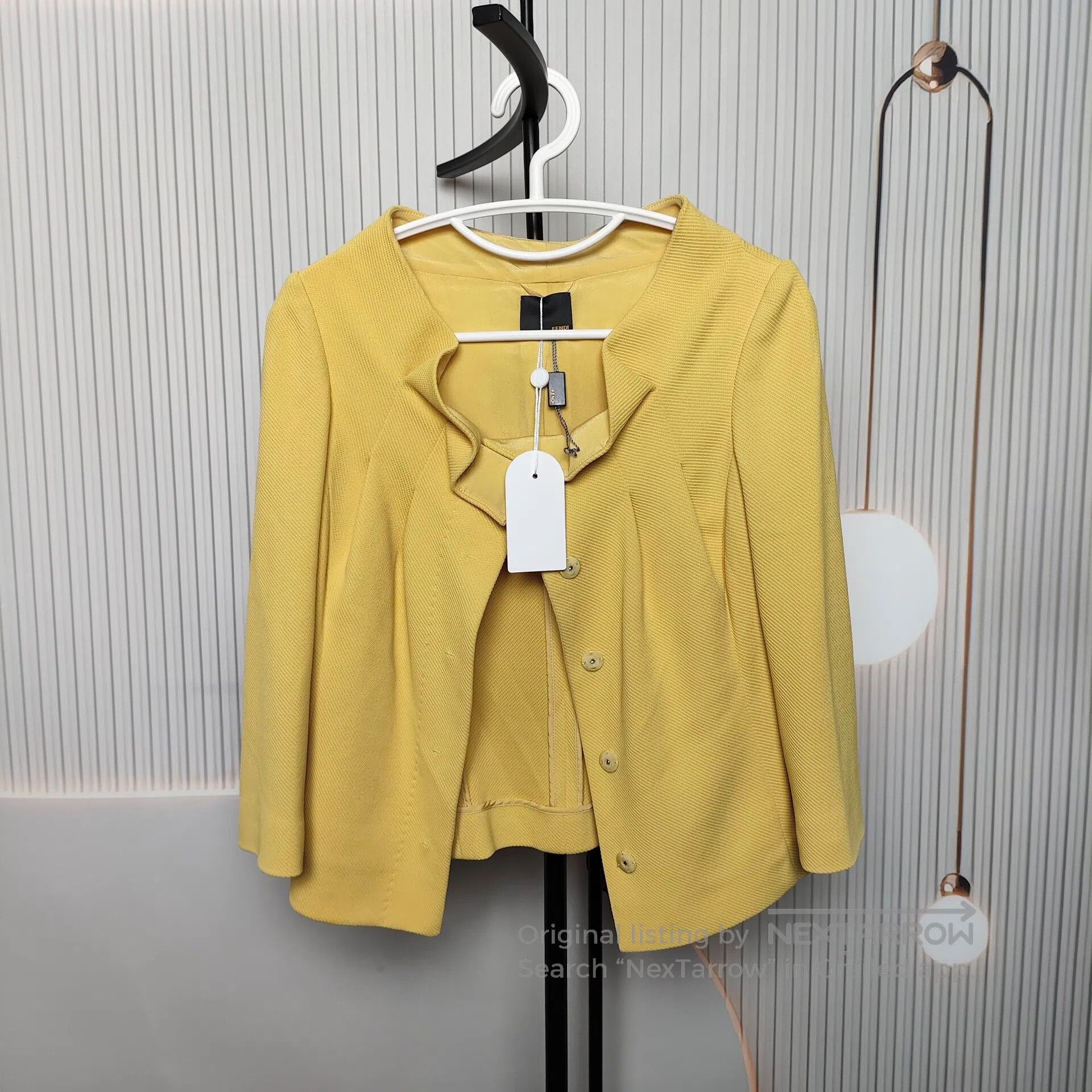 Fendi FENDI Design-Inspired Yellow Jacket| Size XS / US 0-2 / IT 36-38 - 1 Thumbnail