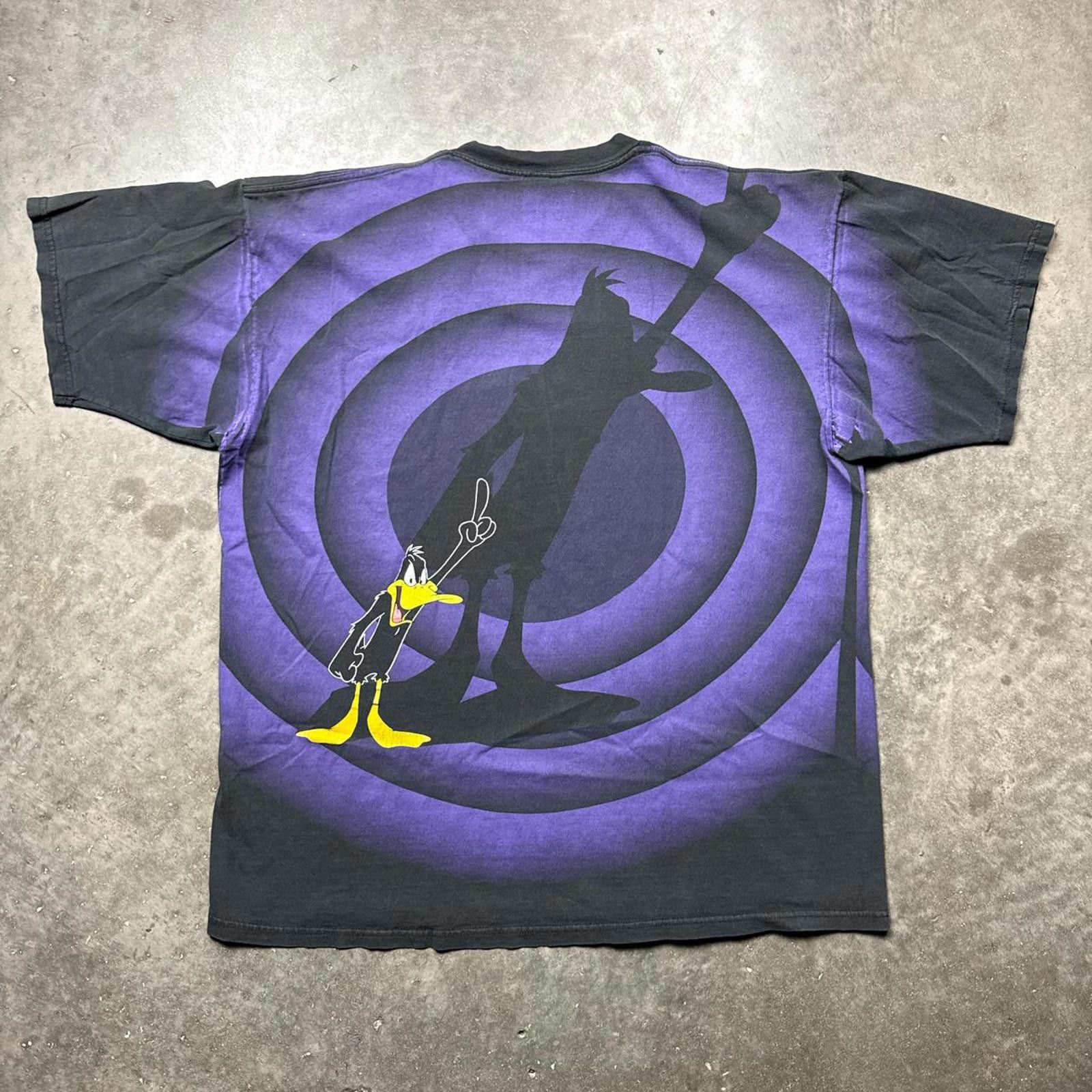 Other Looney Tunes Daffy Duck Purple All Over Print 1992 T-shirt Size US XL / EU 56 / 4 - 2 Thumbnail