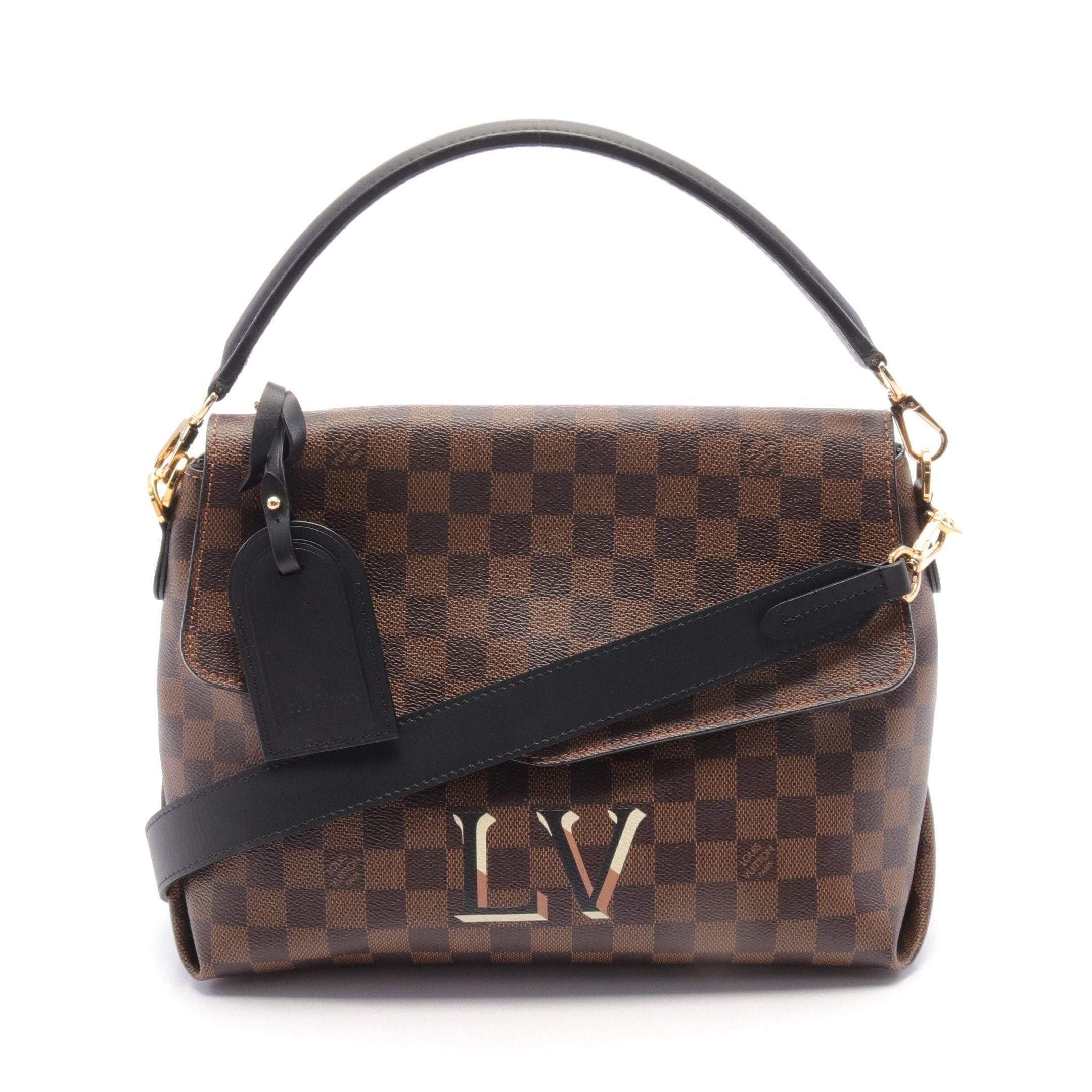 Louis Vuitton Louis Vuitton Bobourg Damier Ebene Noir Handbag Leather Brown Size ONE SIZE - 1 Thumbnail