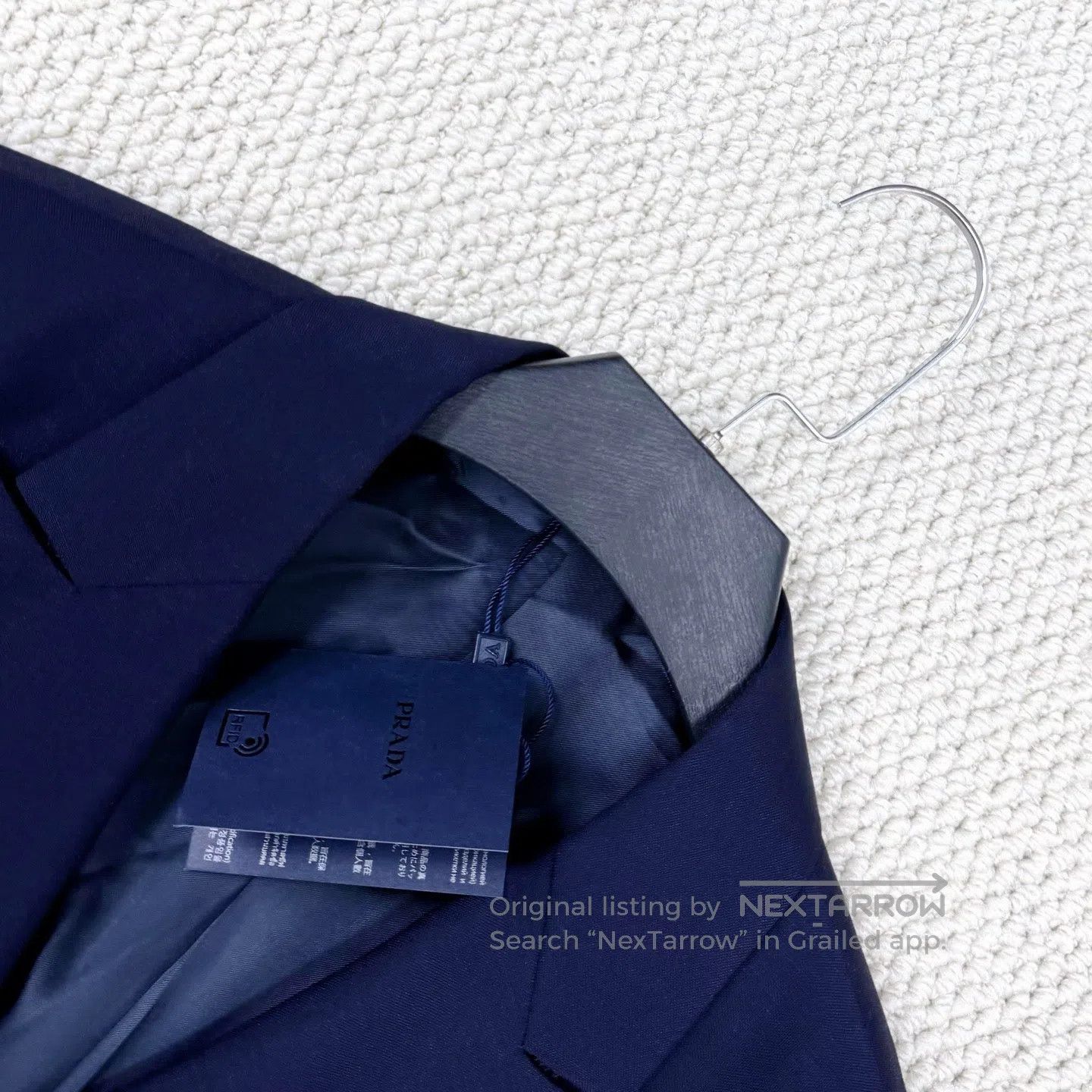 Prada Prada Dark blue gun collar mixed mohair multi-pocket doubl Size US L / EU 52-54 / 3 - 3 Thumbnail