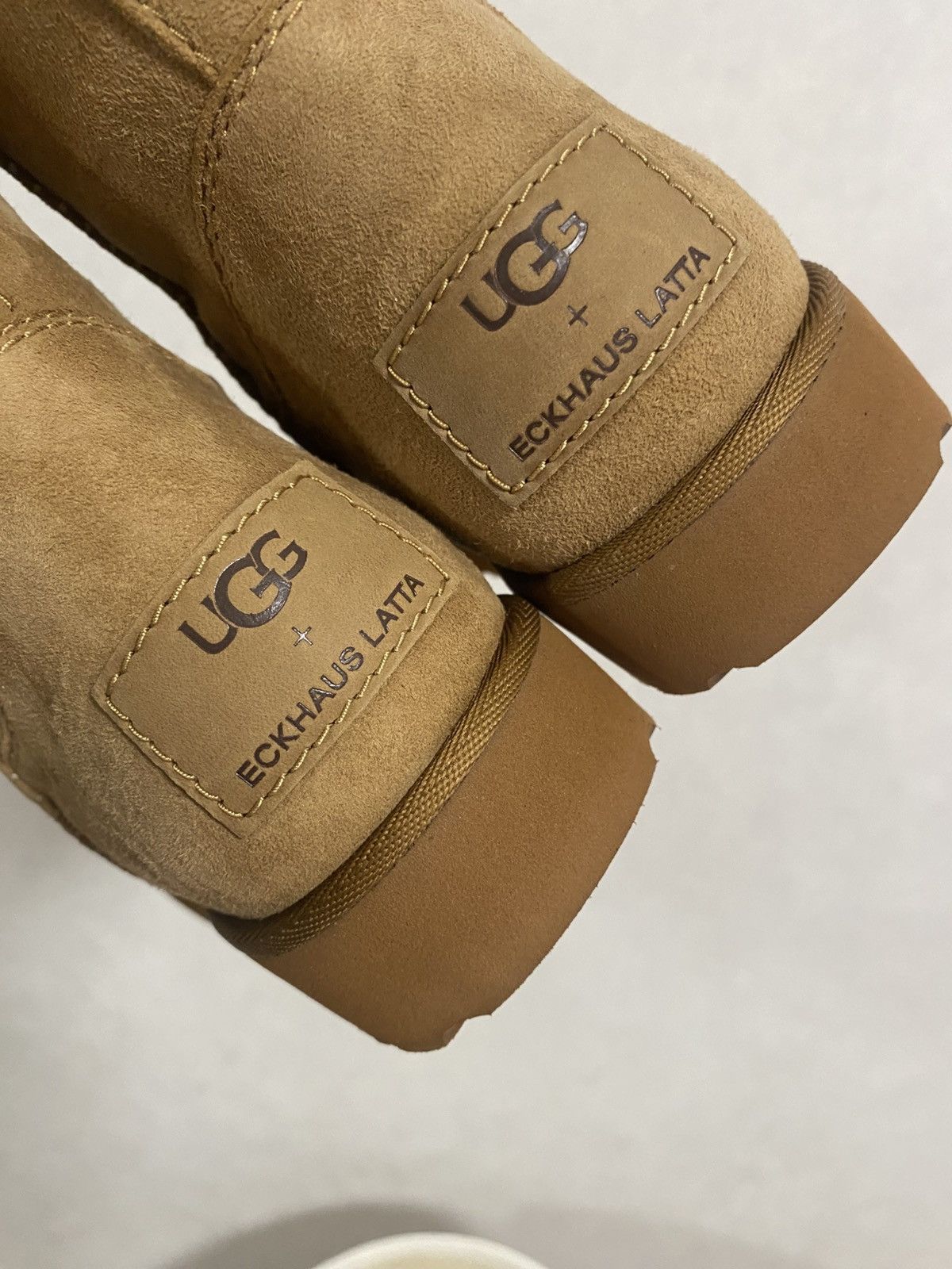 Eckhaus Latta Ugg X Eckhaus Latta Square Toe Camel Suede Boots Size: 37 Size US 7 / IT 37 - 7 Thumbnail
