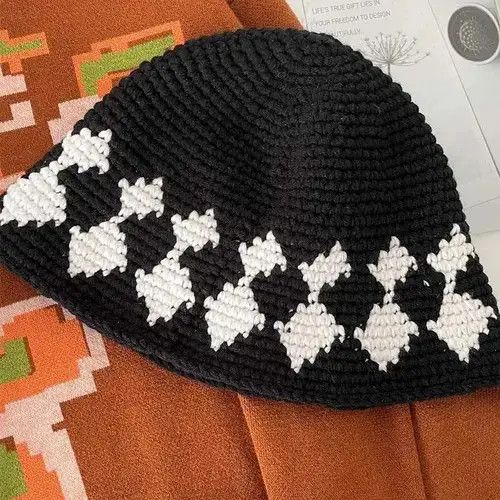 Other Flower Crochet Bucket Hat Size ONE SIZE - 5 Thumbnail