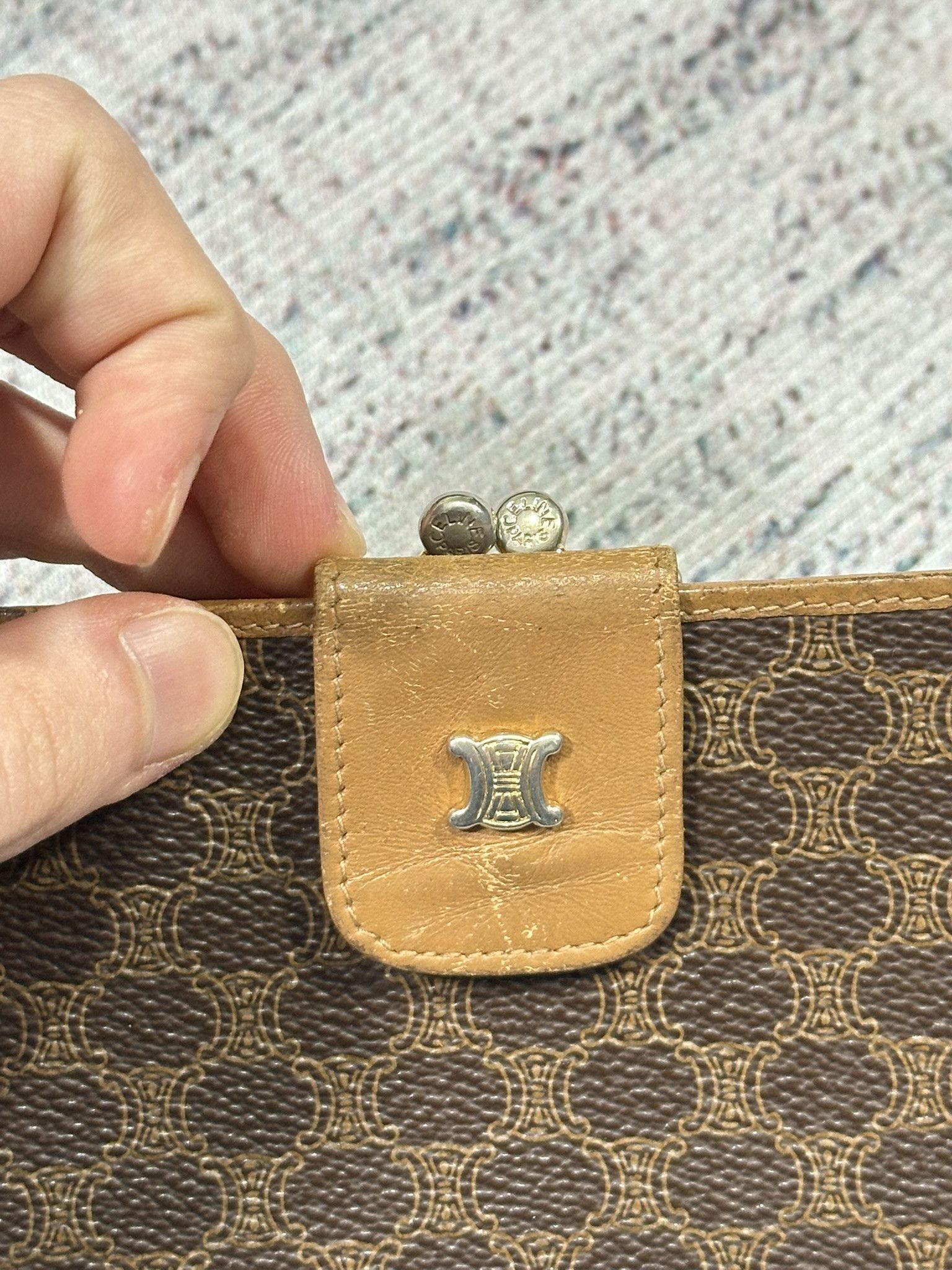 Celine Celine Long Wallet Macadam Brown Logo Monogram Vintage Purse Size ONE SIZE - 7 Thumbnail