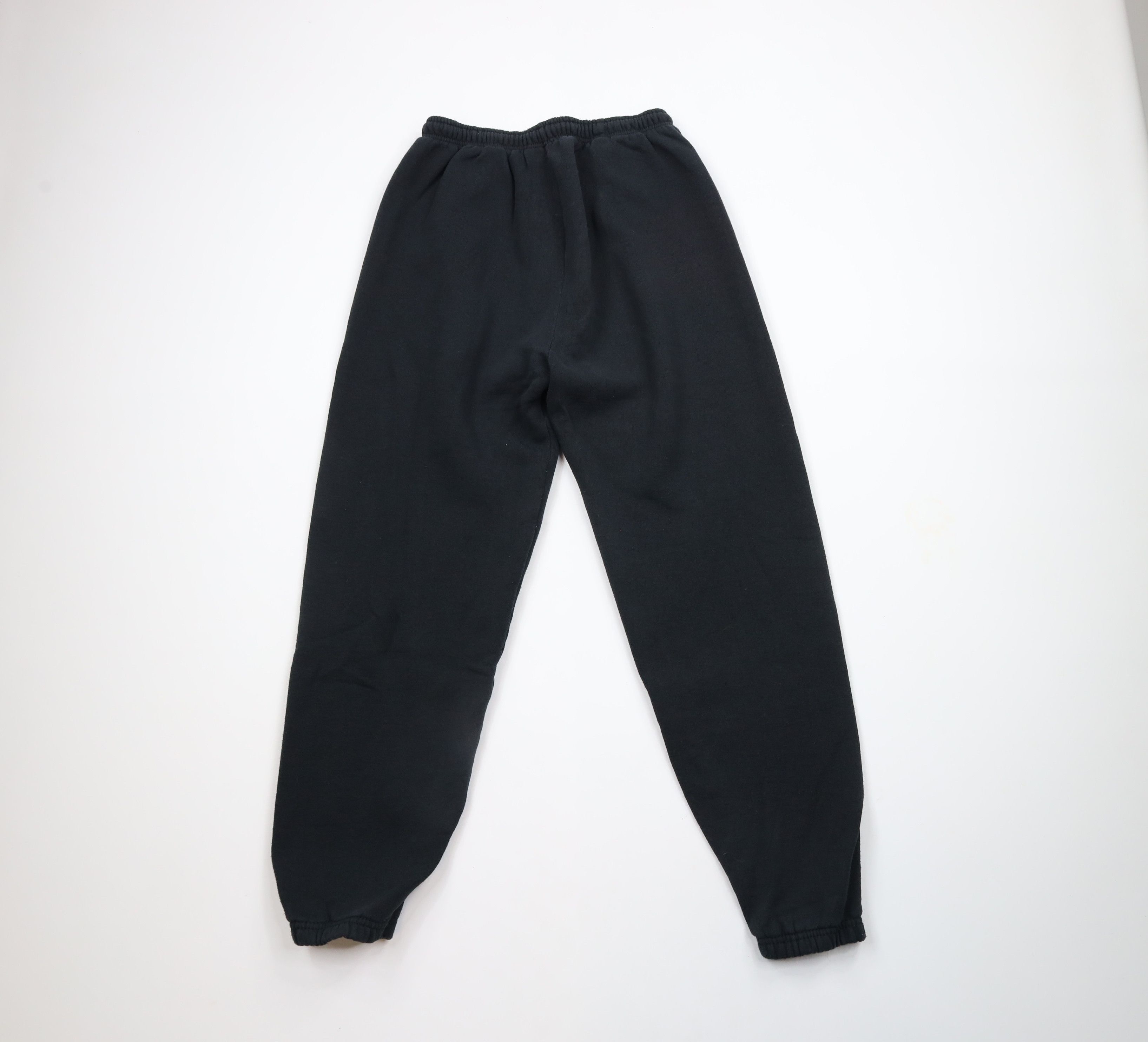 Vintage Vintage 90s Streetwear Blank Cuffed Sweatpants Joggers Black Size US 34 / EU 50 - 8 Thumbnail