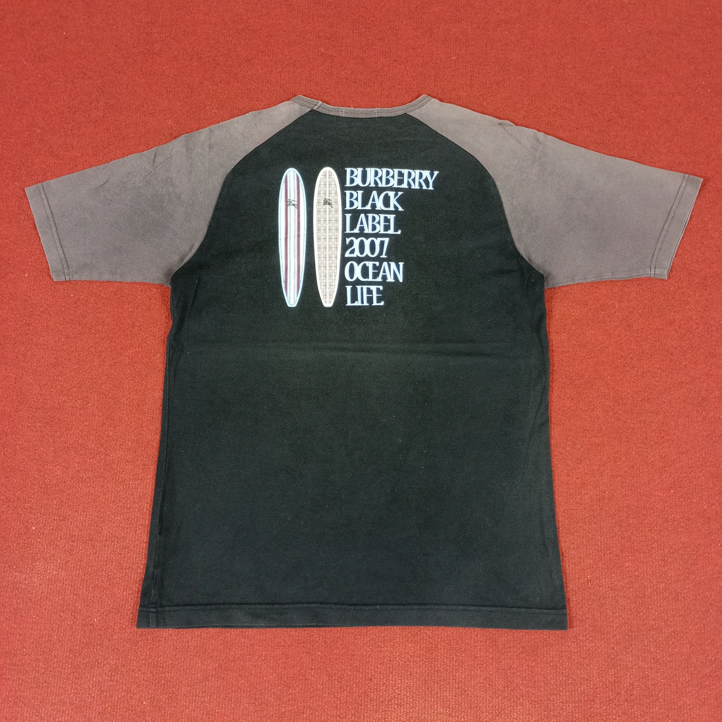 Burberry Black Label Surfing Design Style Tshirt