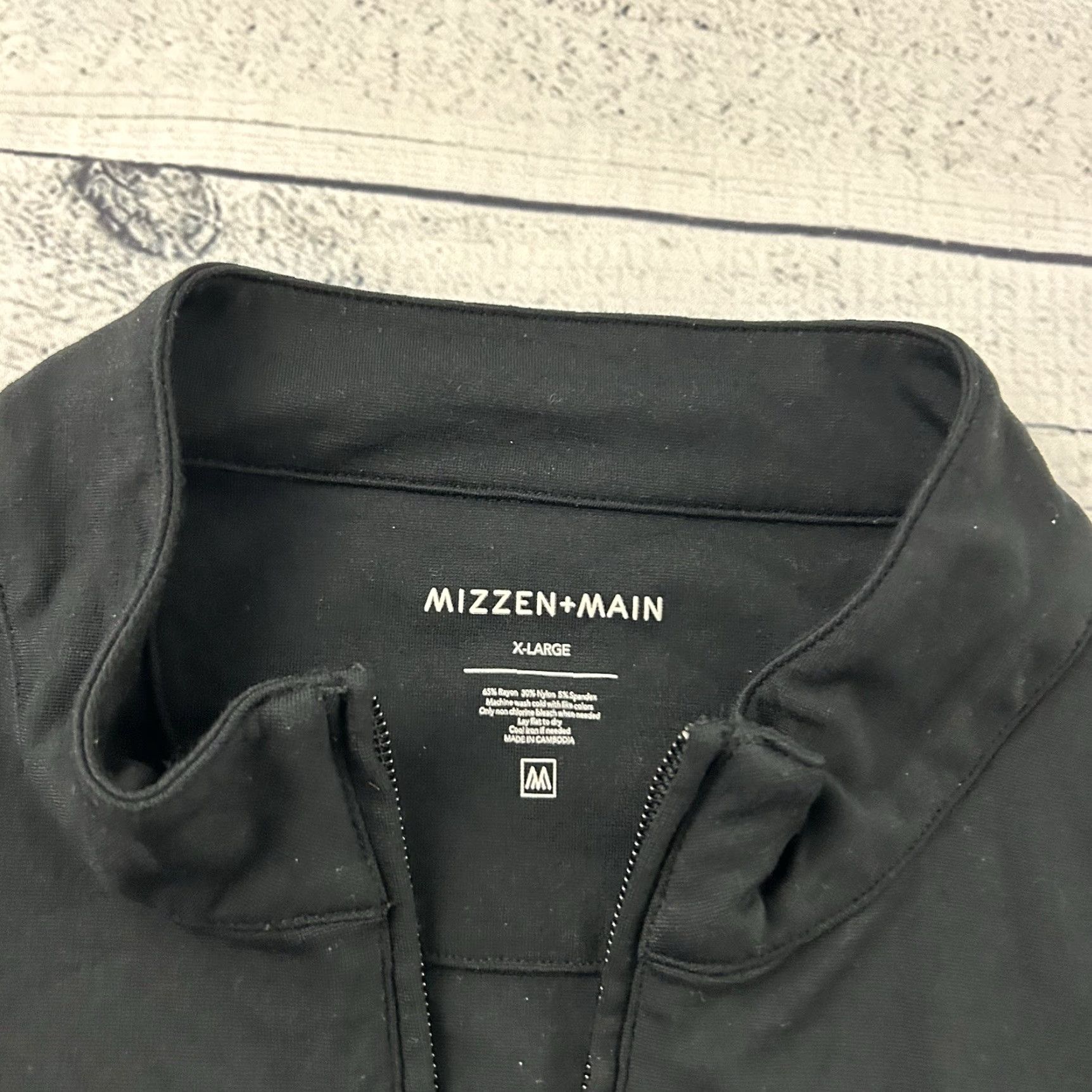Mizzen+Main Mizzen + Main 1/4 Zip Pullover Jacket Men XL Black Size US XL / EU 56 / 4 - 2 Thumbnail