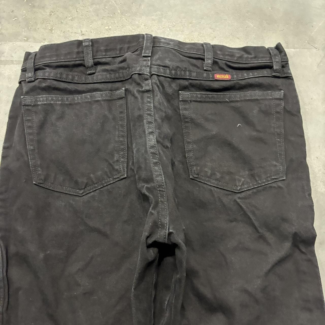 Japanese Brand × Vintage Crazy Vintage Y2K/2000s Solid Black Essential Denim Jeans! Size US 36 / EU 52 - 7 Thumbnail