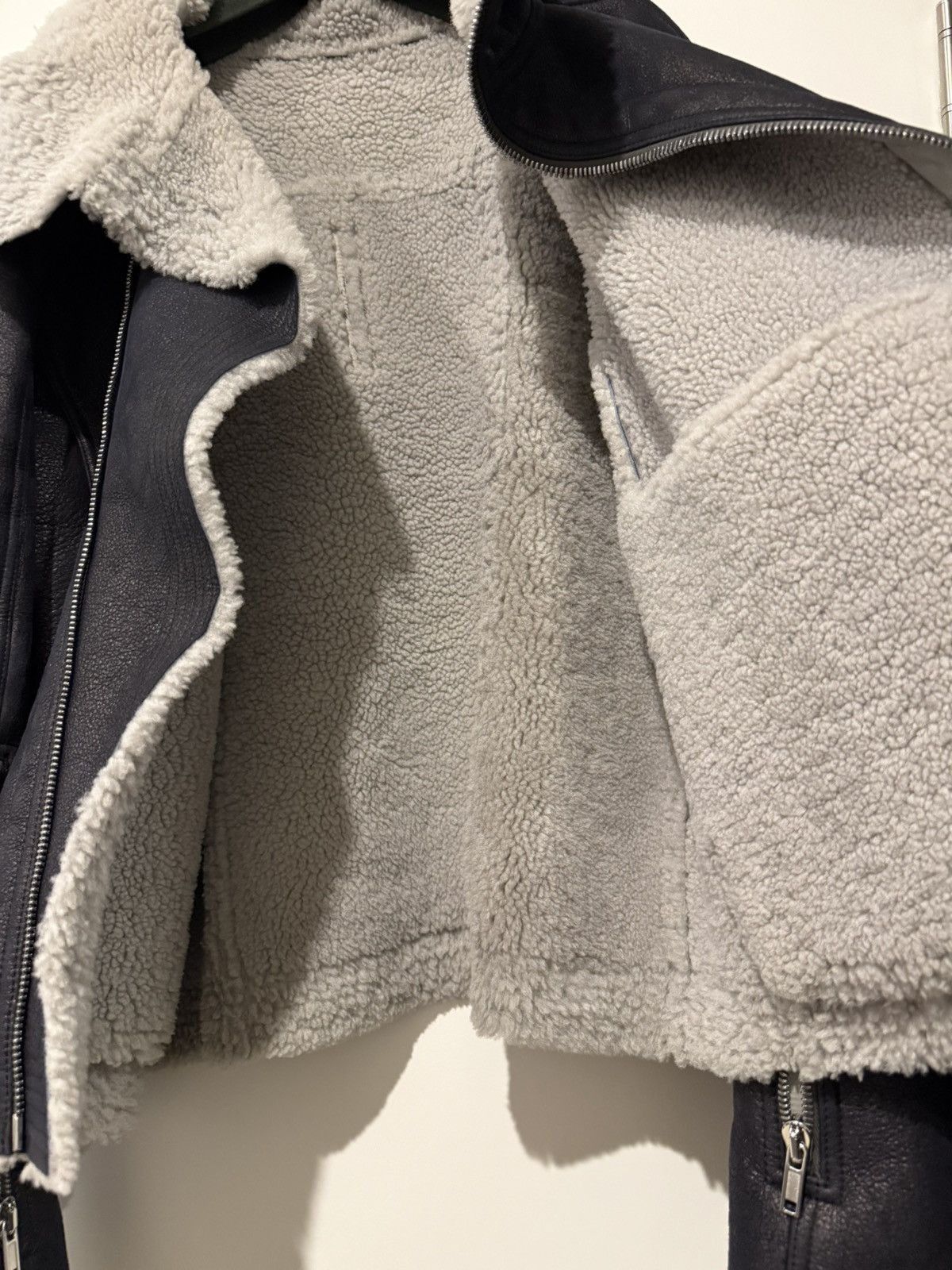 Rick Owens Shearling Bauhaus Leather Jacket Strobe F/W22 Size US L / EU 52-54 / 3 - 11 Thumbnail