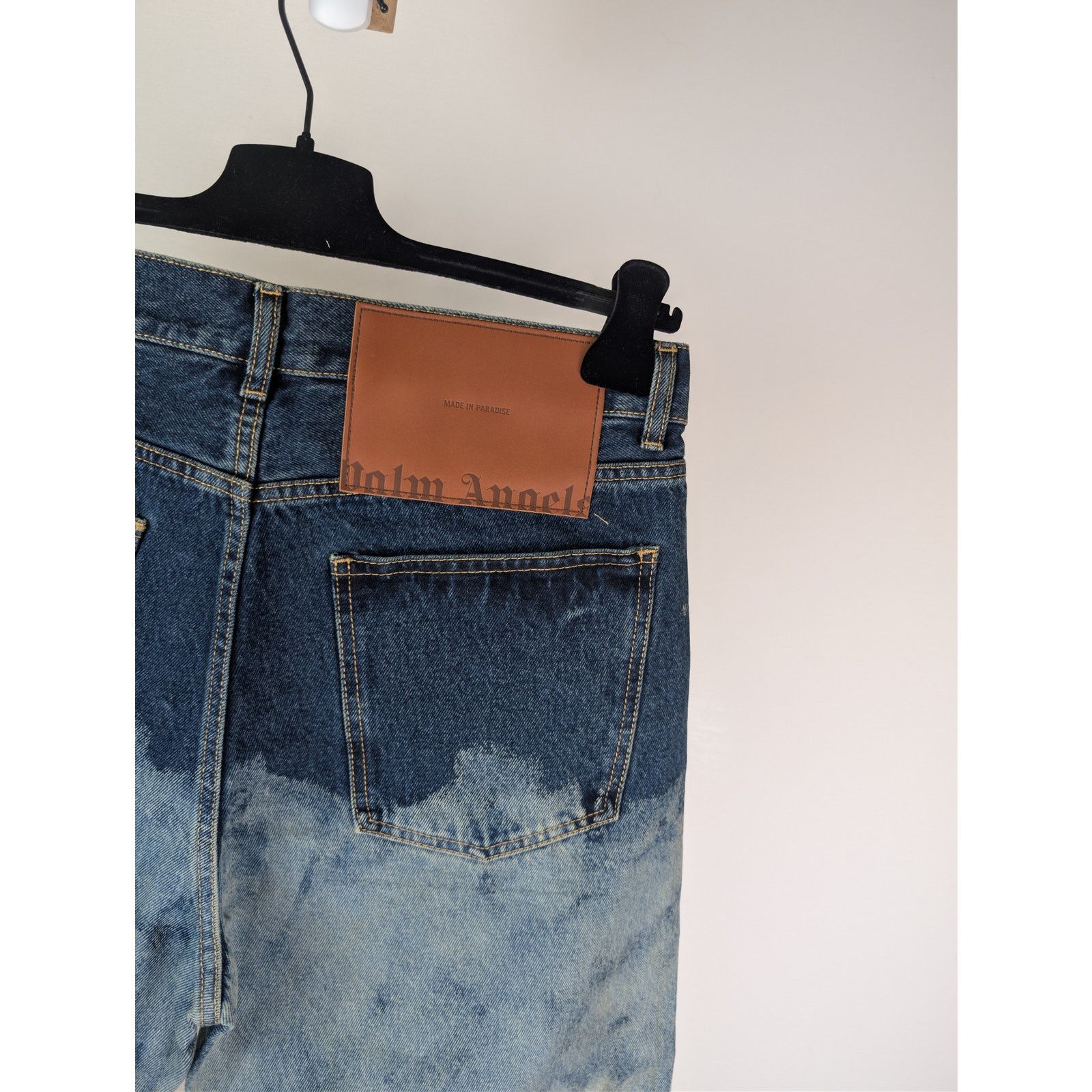Palm Angels o1rshd1 Cloud Wash 5-Pocket Loose Denim Pants in Light Blue Size US 34 / EU 50 - 15 Thumbnail