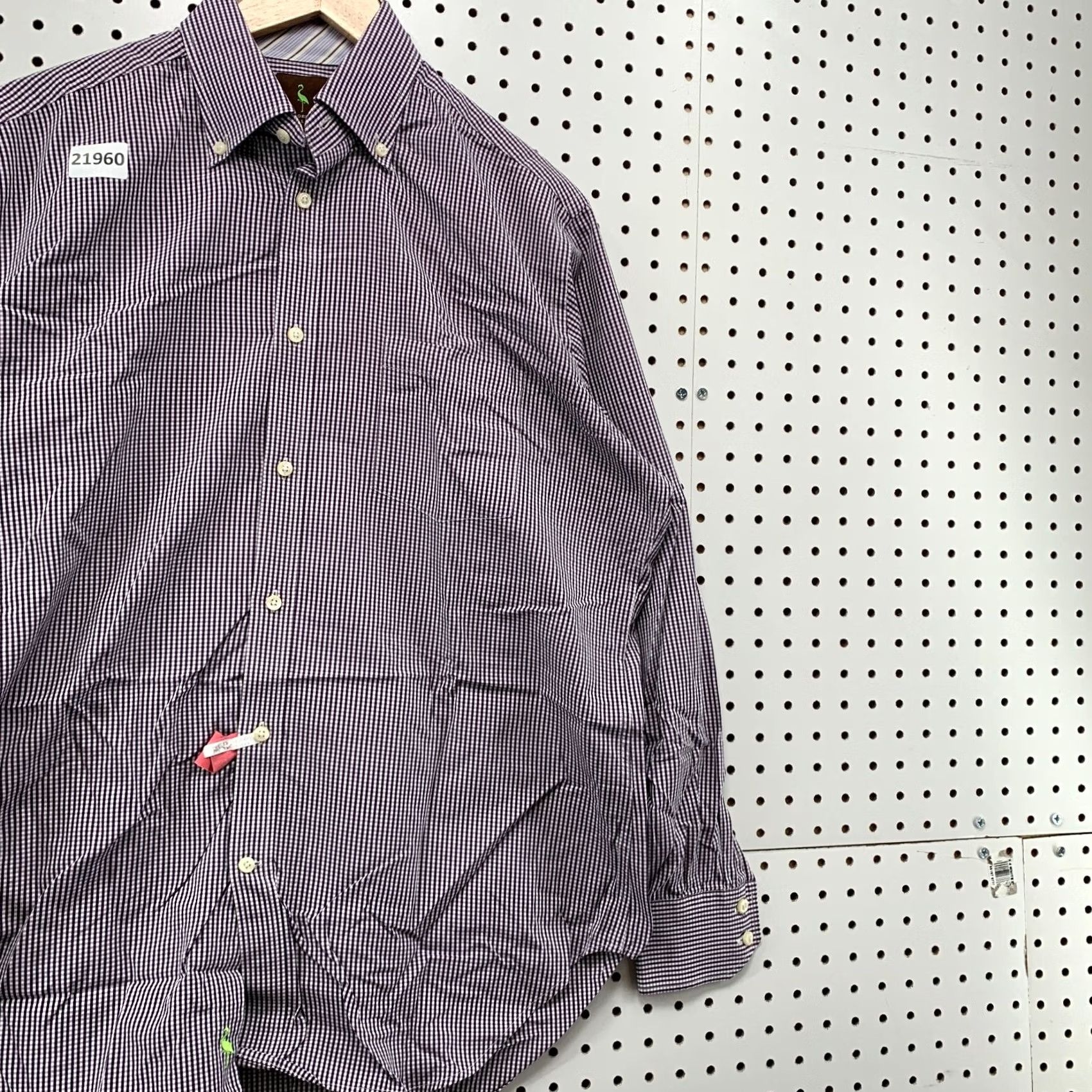 Tailorbyrd TailorByrd Button Down Shirt Purple White Check Long Sleeve Mens Large Size US L / EU 52-54 / 3 - 4 Thumbnail