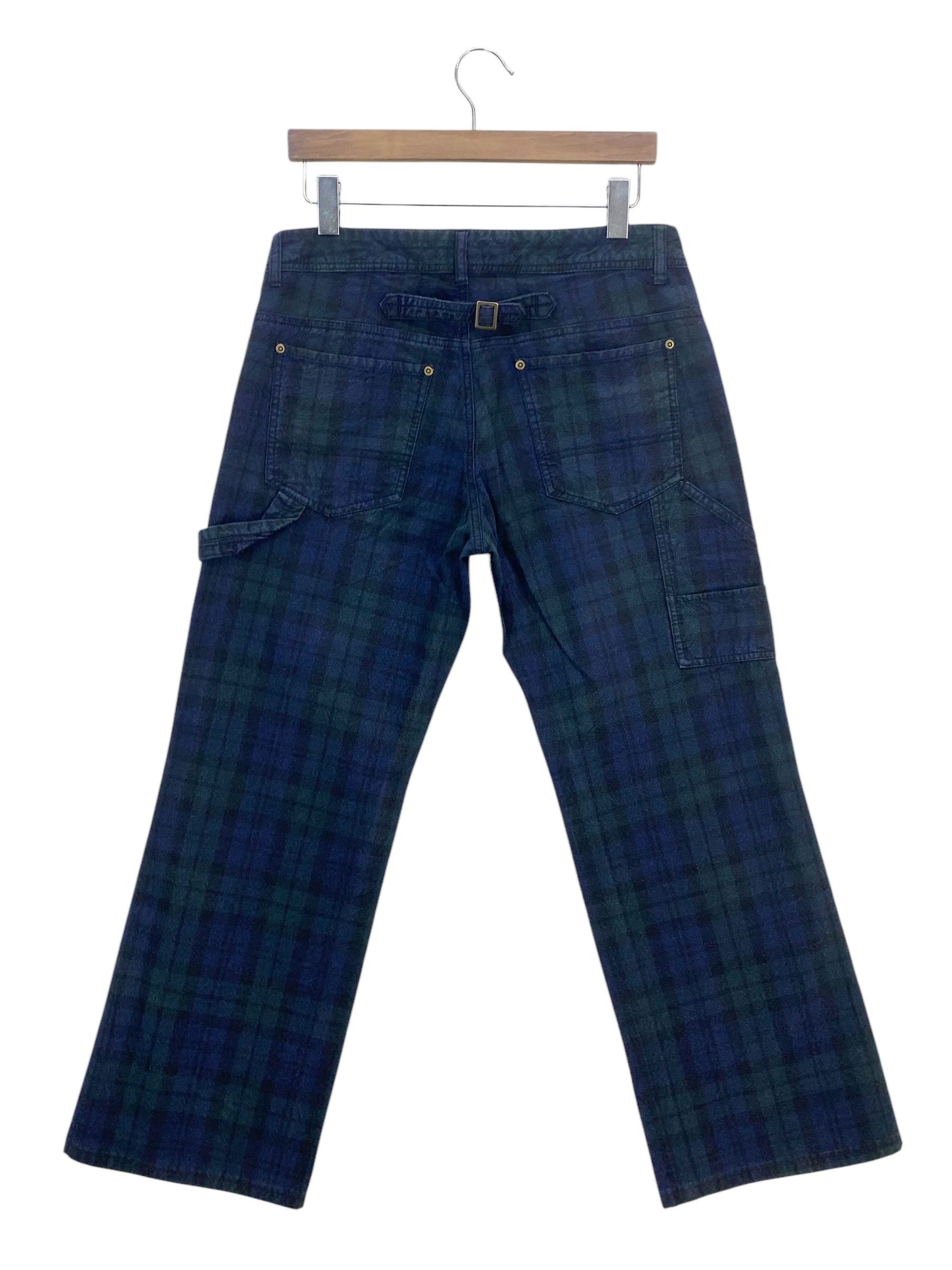 Japanese Brand Baker Pocket Carpenter Jeans Checkered Pants Size US 31 - 1 Thumbnail
