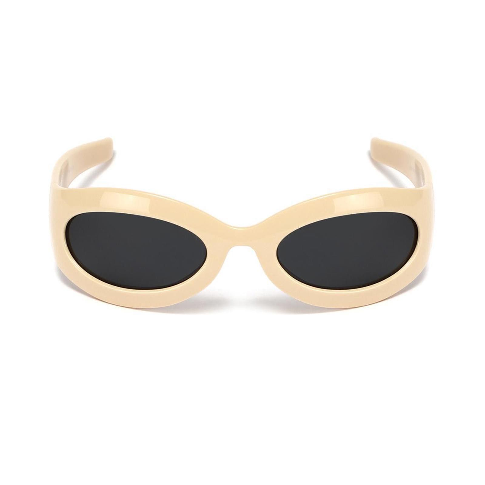 Japanese Brand Vtg Y2K Avant Garde Sunglasses Cream Unisex One Size Size ONE SIZE - 6 Thumbnail