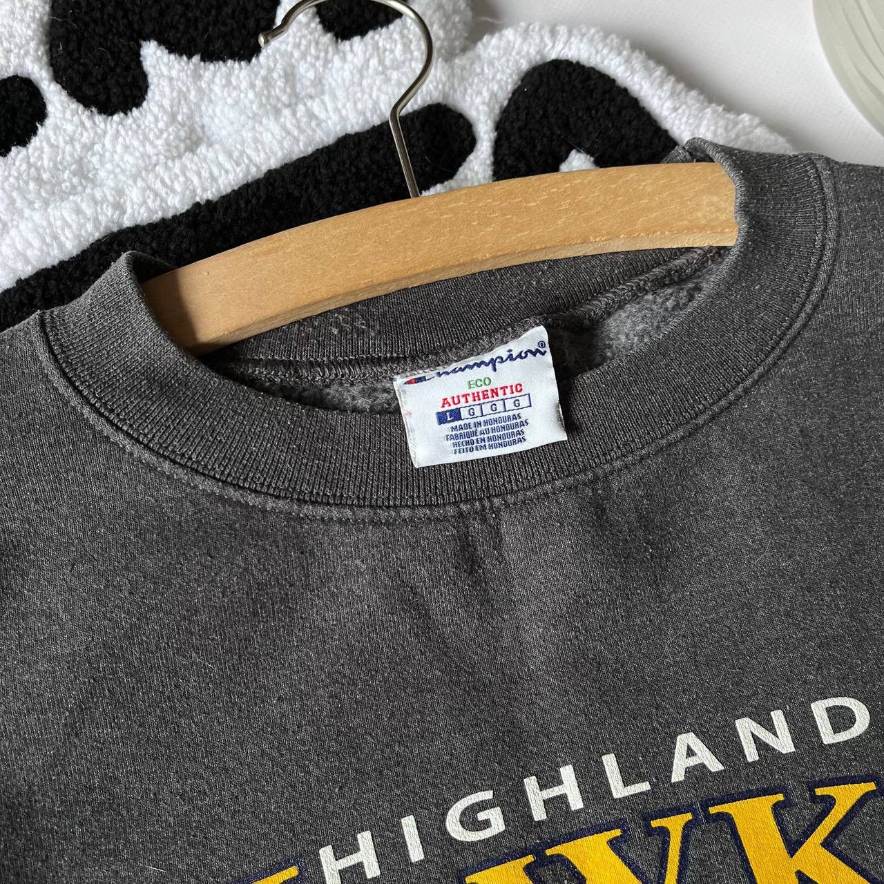 Champion × Vintage Champion Highland Hawks Sweatshirt Basketball University Size US L / EU 52-54 / 3 - 6 Thumbnail